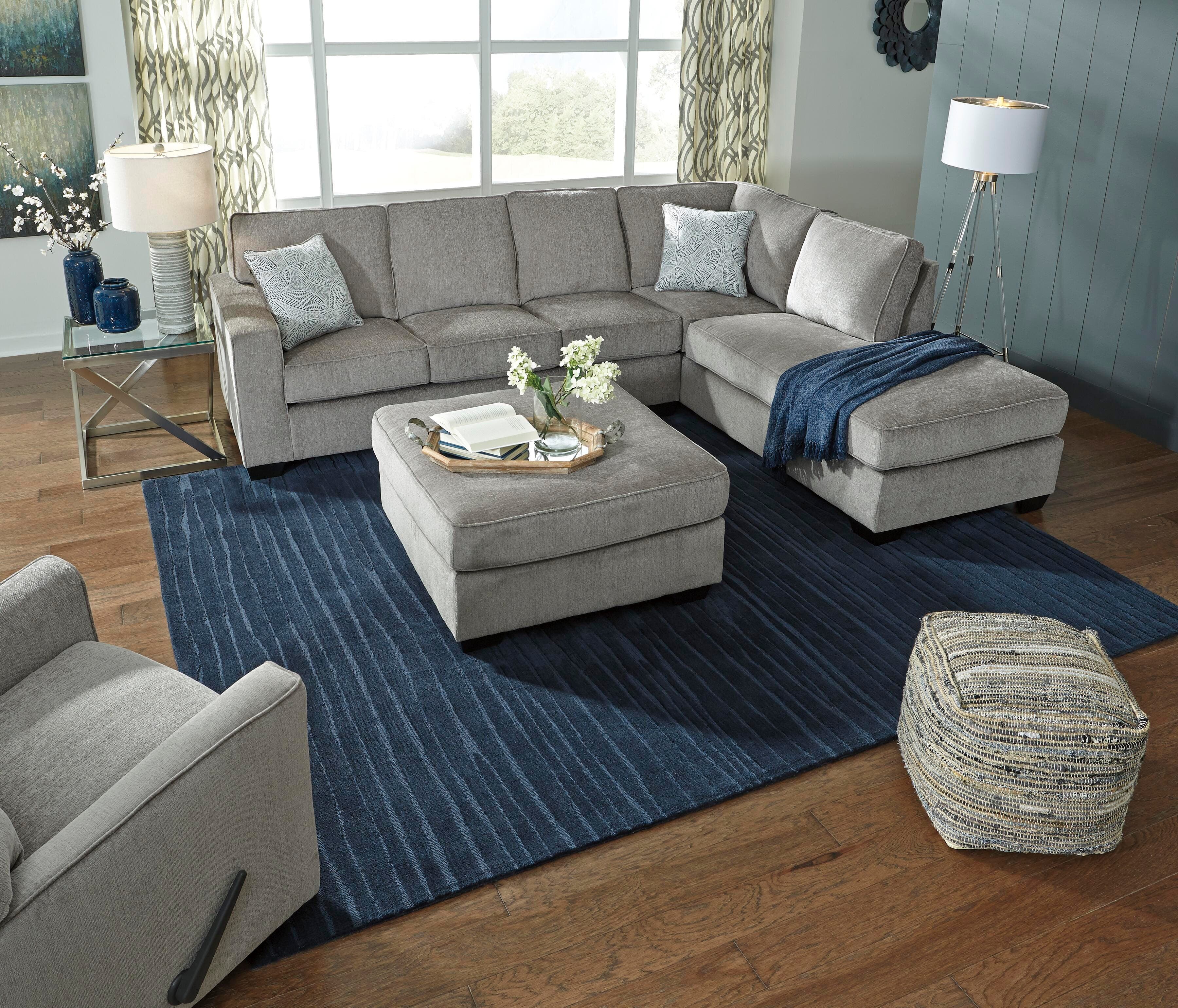 Altari Oversized Accent Ottoman — Black/Gray — view 5