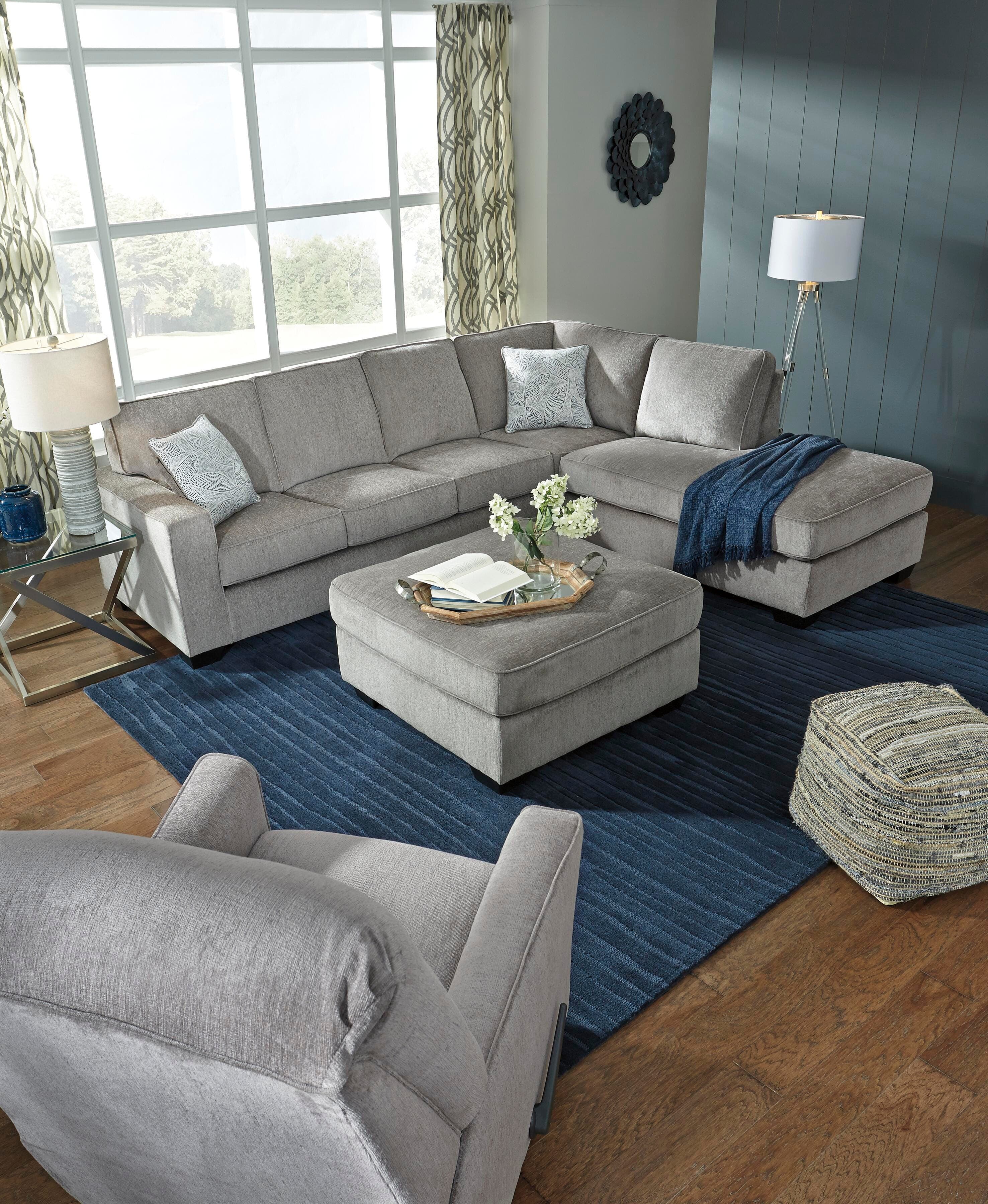 Altari Oversized Accent Ottoman — Black/Gray — view 6