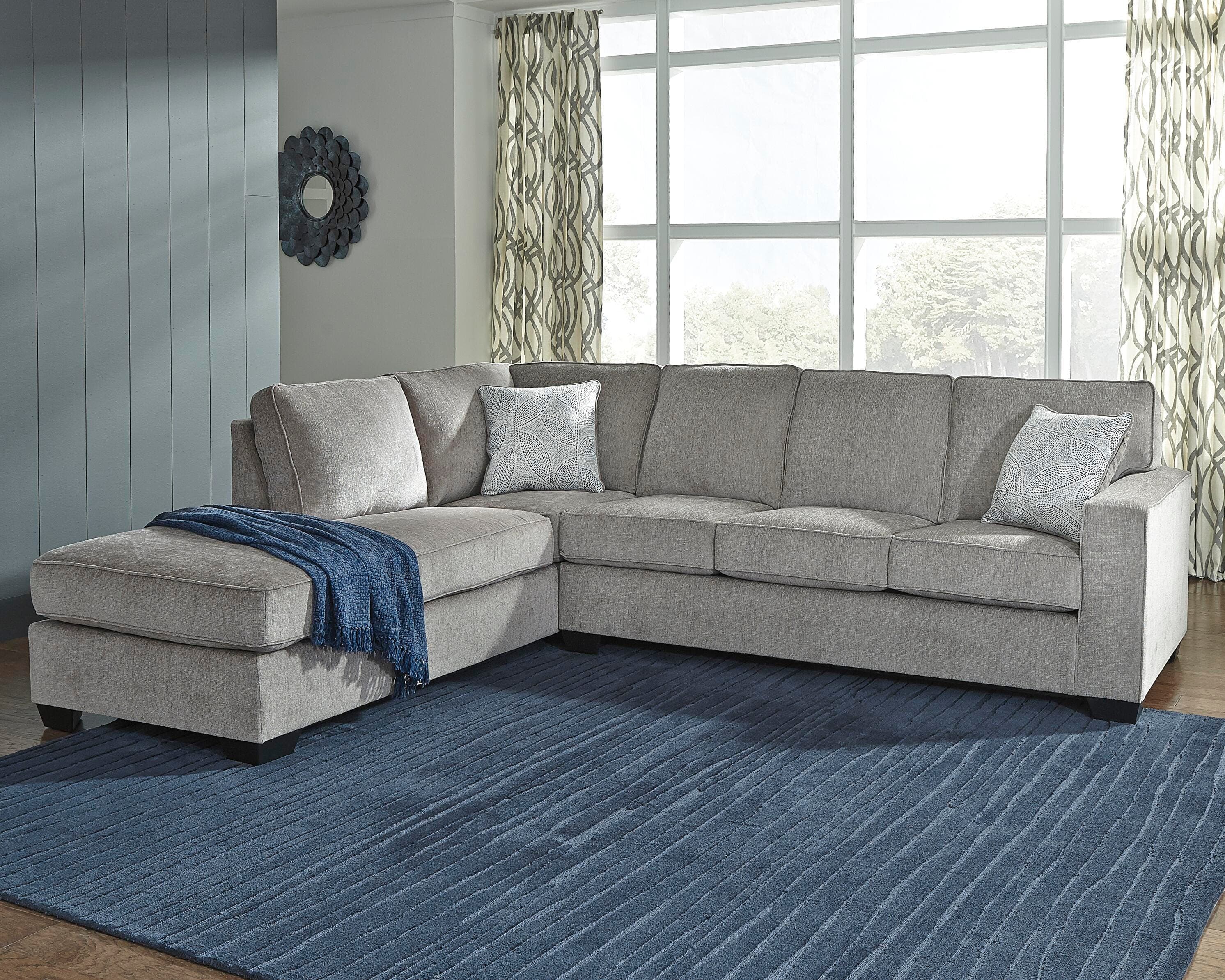 Altari 2-Piece Sleeper Sectional with Chaise — Black/Gray — view 2