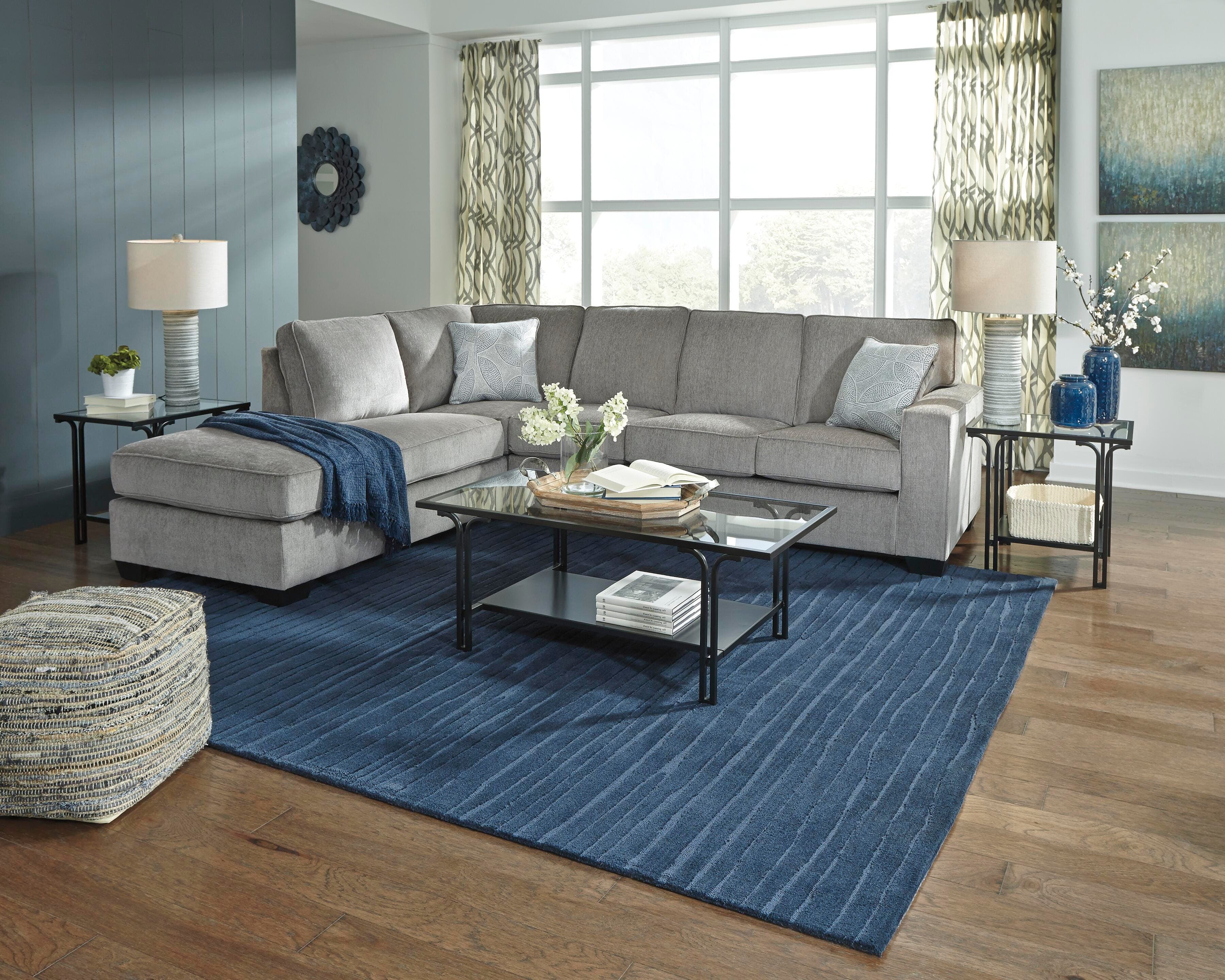 Altari 2-Piece Sleeper Sectional with Chaise — Black/Gray — view 3