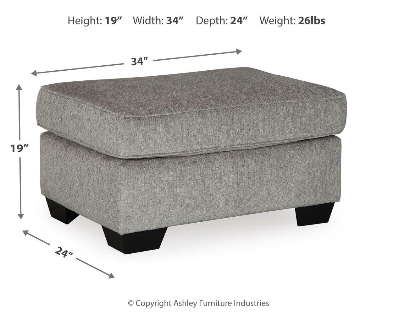 Altari Ottoman — Black/Gray — view 4