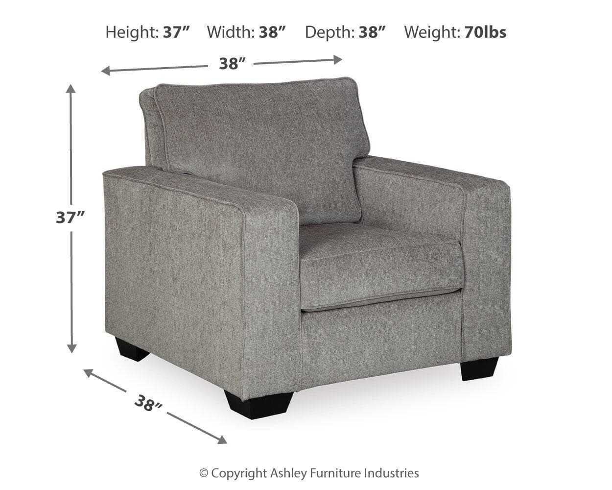Altari Chair — Black/Gray — view 4