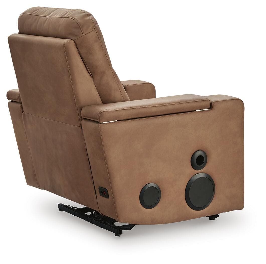 Flinlock Power Glider Recliner with Audio System — Brown/Beige — view 4