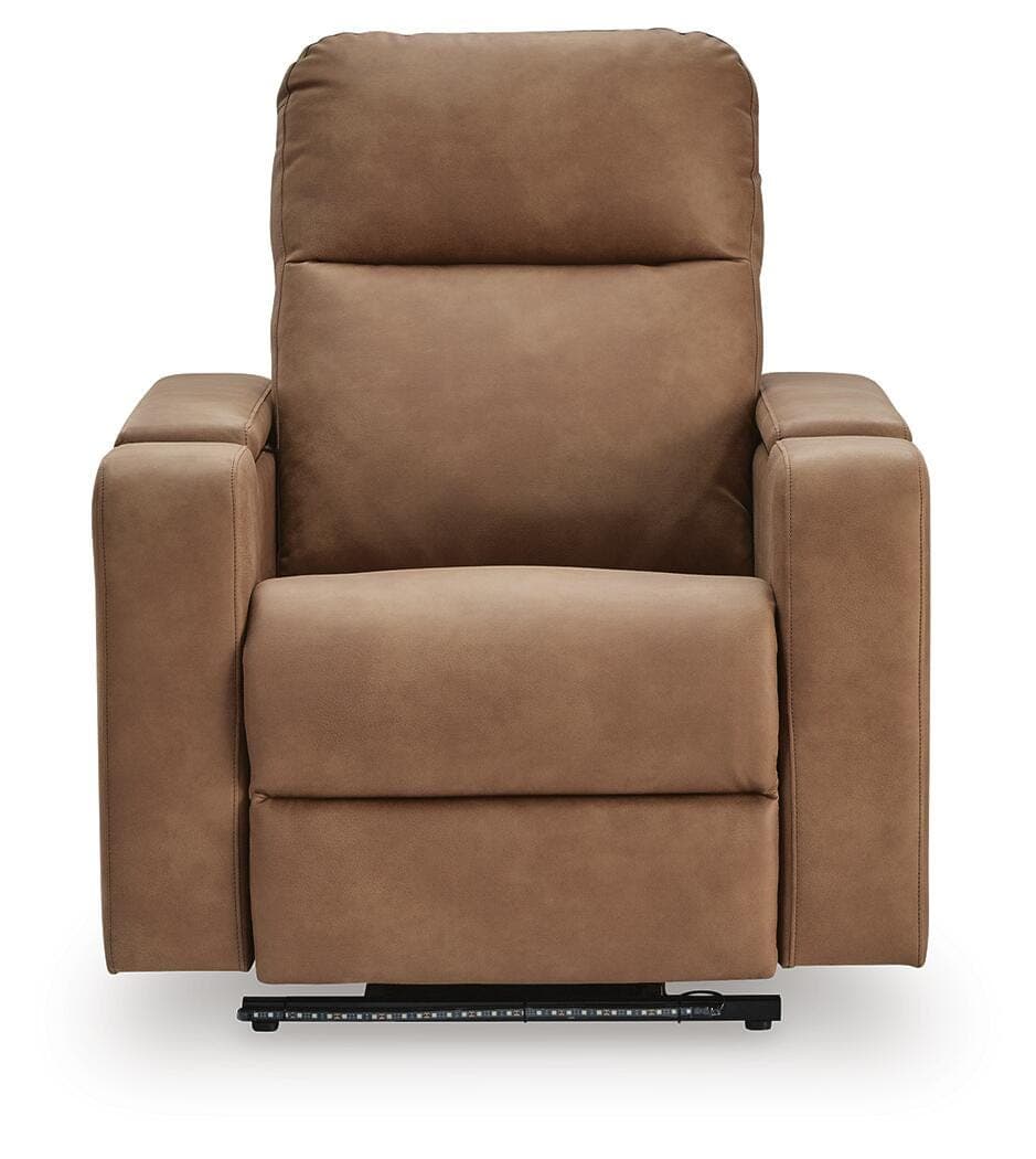 Flinlock Power Glider Recliner with Audio System — Brown/Beige — view 3