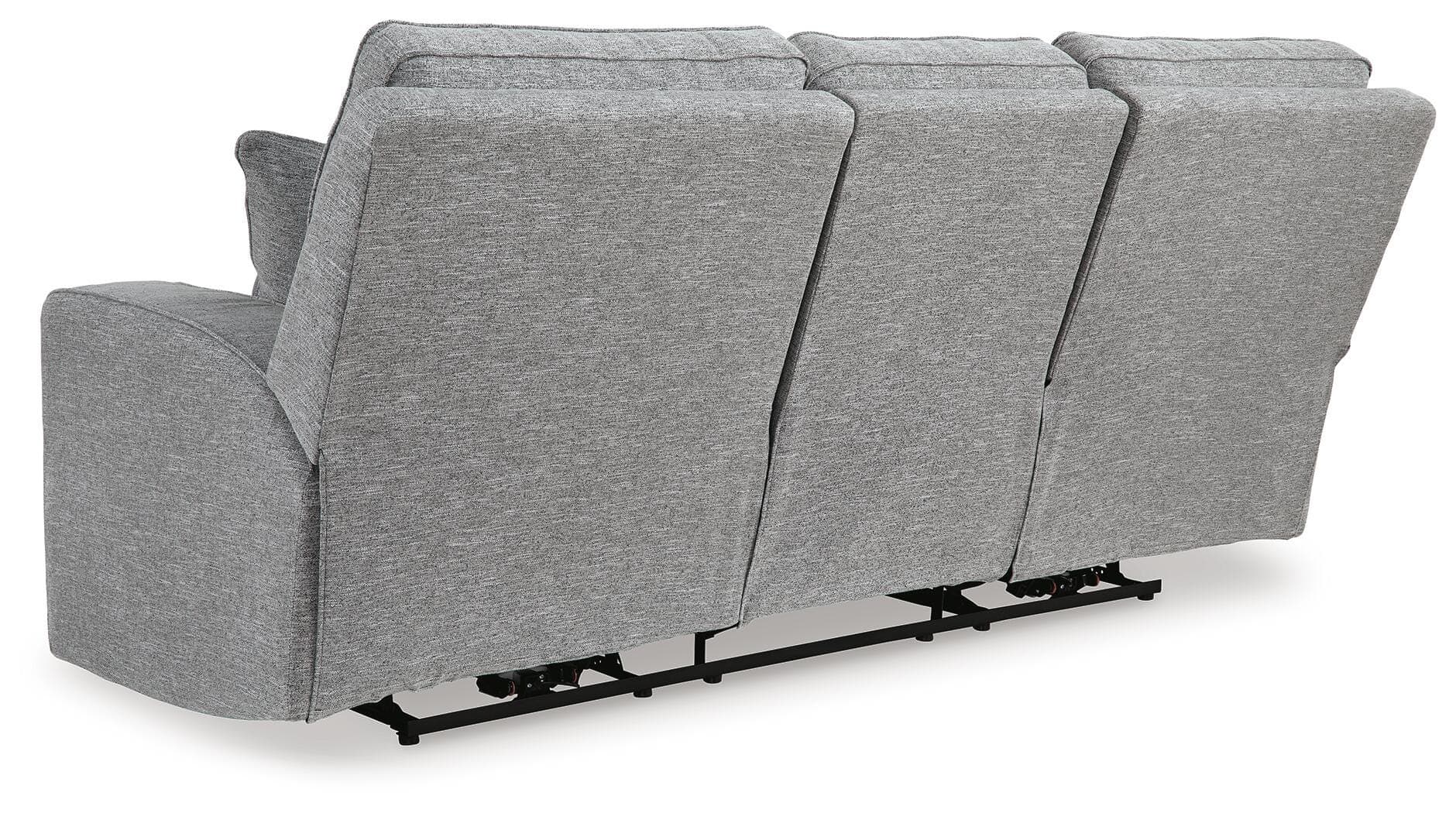 Biscoe Power Reclining Sofa — Black/Gray — view 6