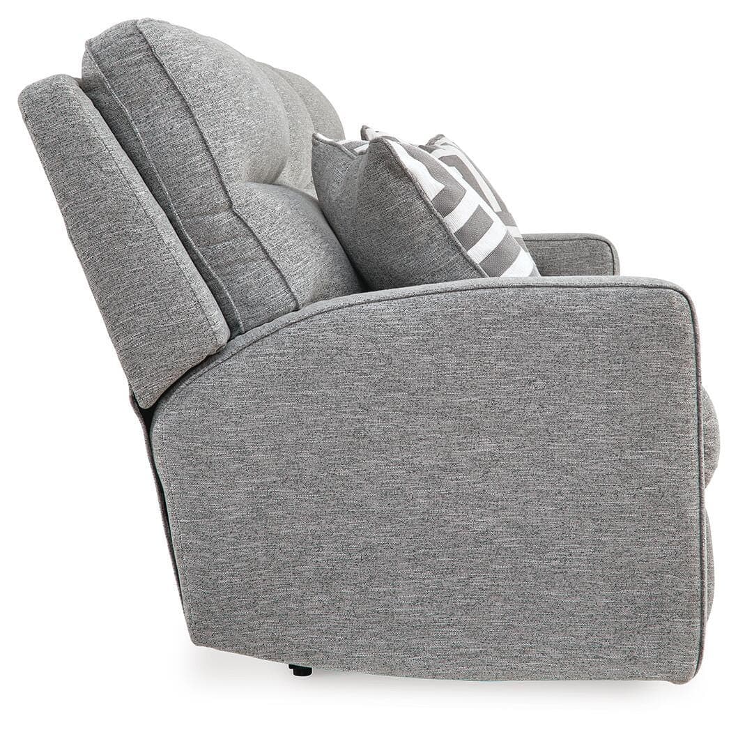 Biscoe Power Reclining Sofa — Black/Gray — view 5