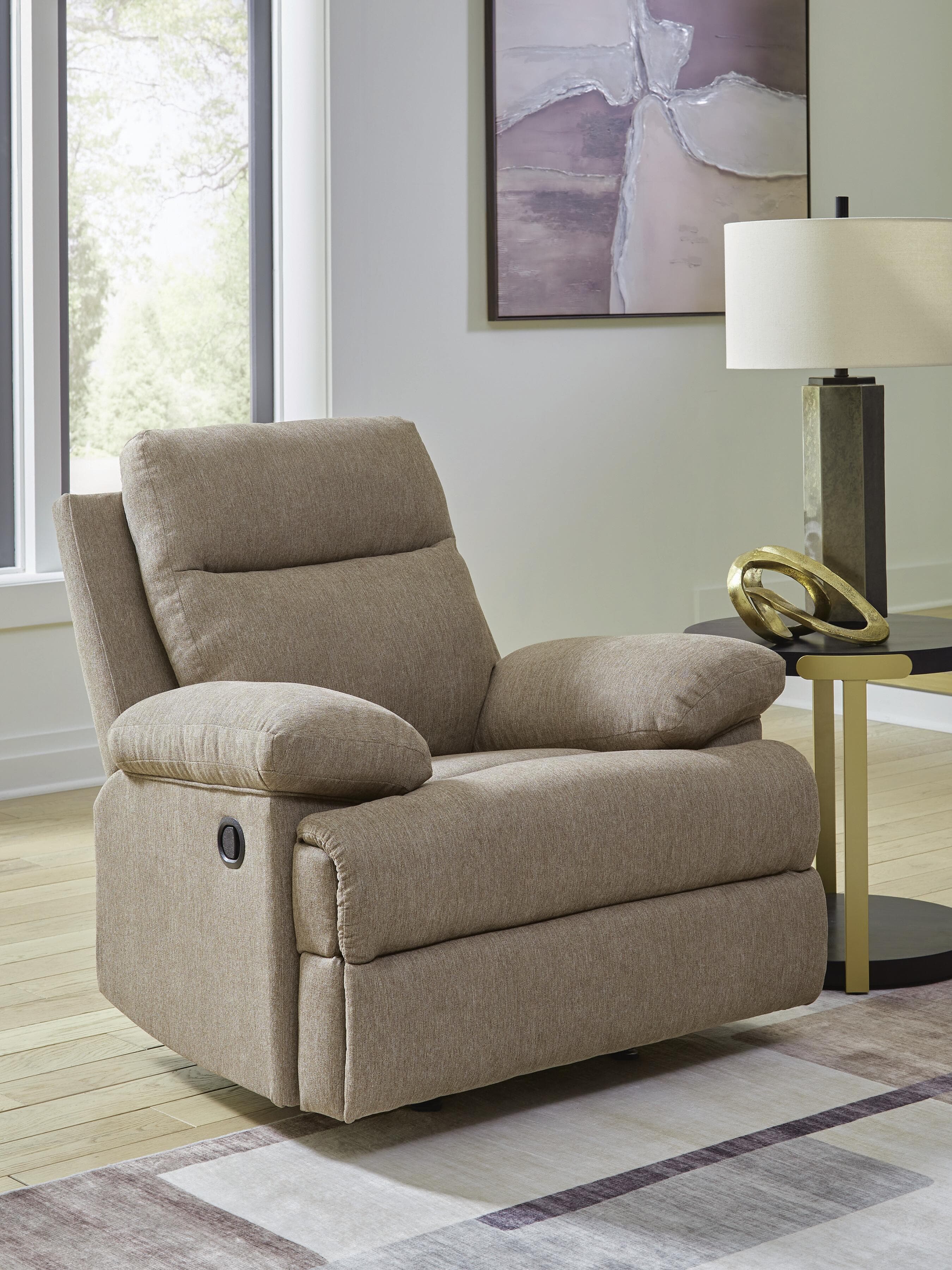 Tarrant Recliner — Brown/Beige — view 2