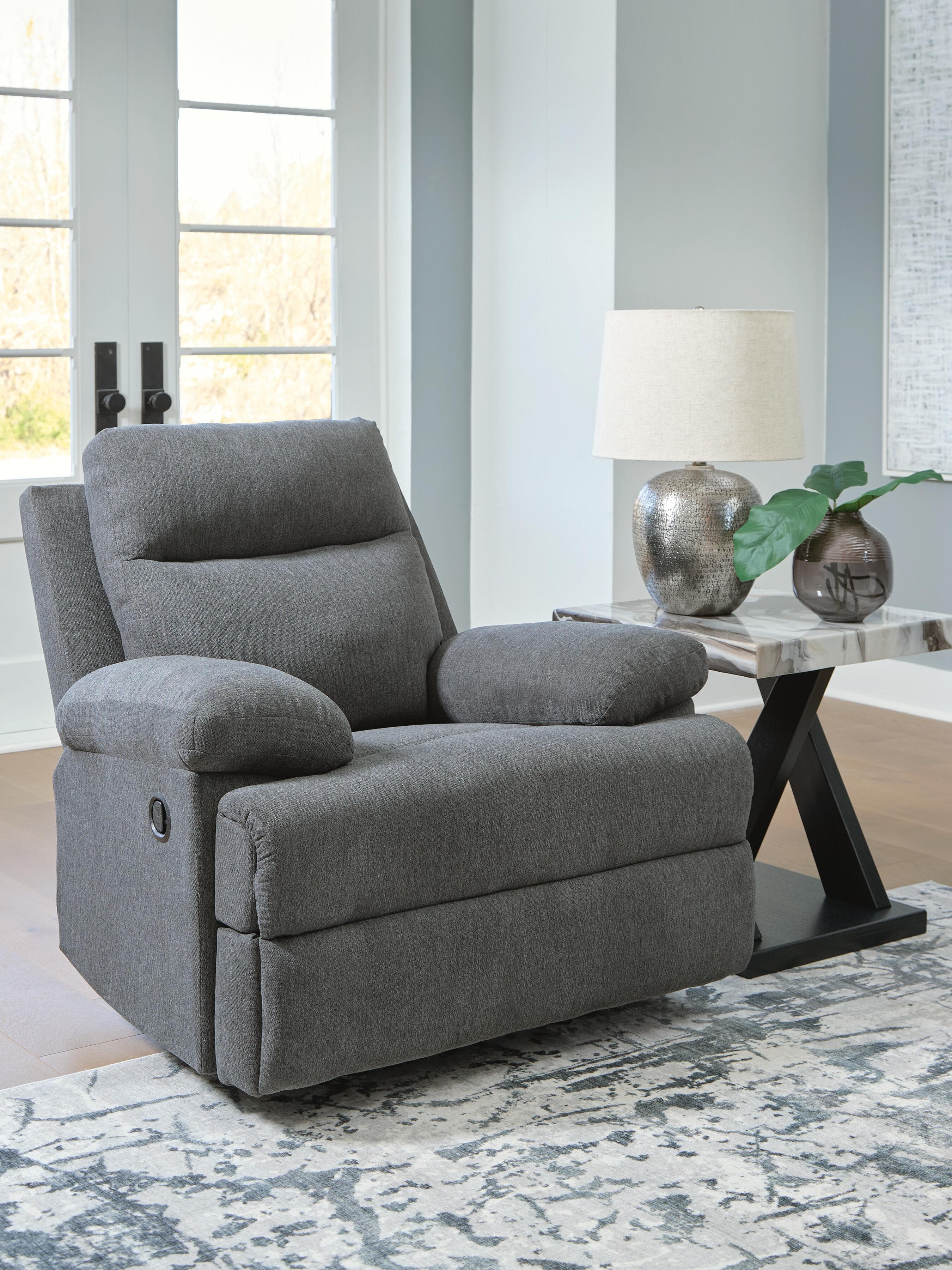 Tarrant Recliner — Black/Gray — view 2