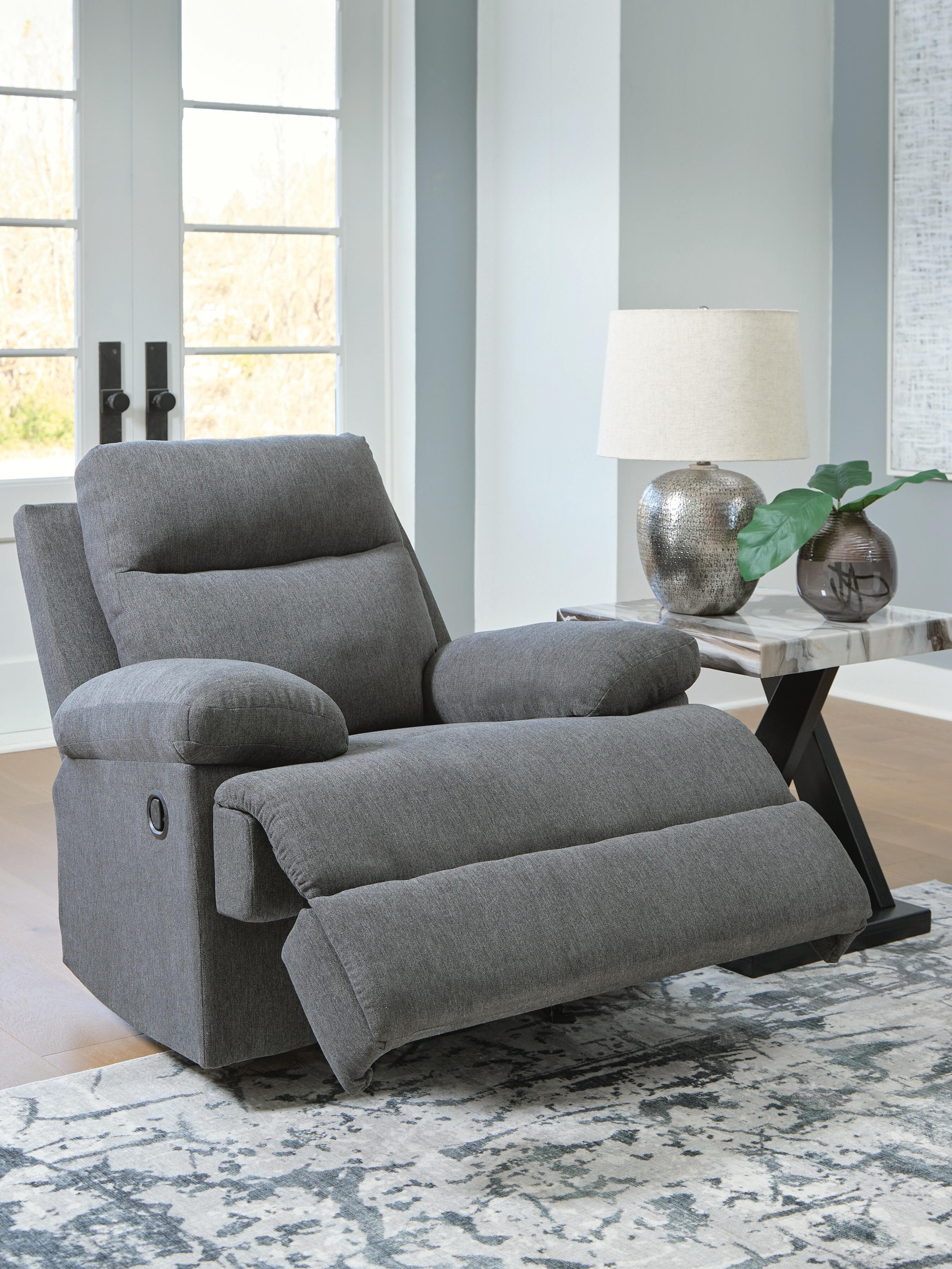 Tarrant Recliner — Black/Gray — view 6