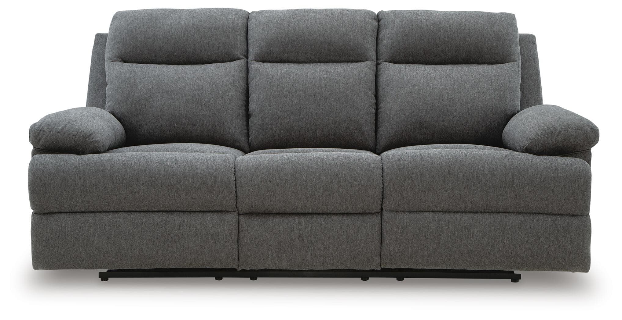Tarrant Reclining Sofa with Drop Down Table — Black/Gray — view 4