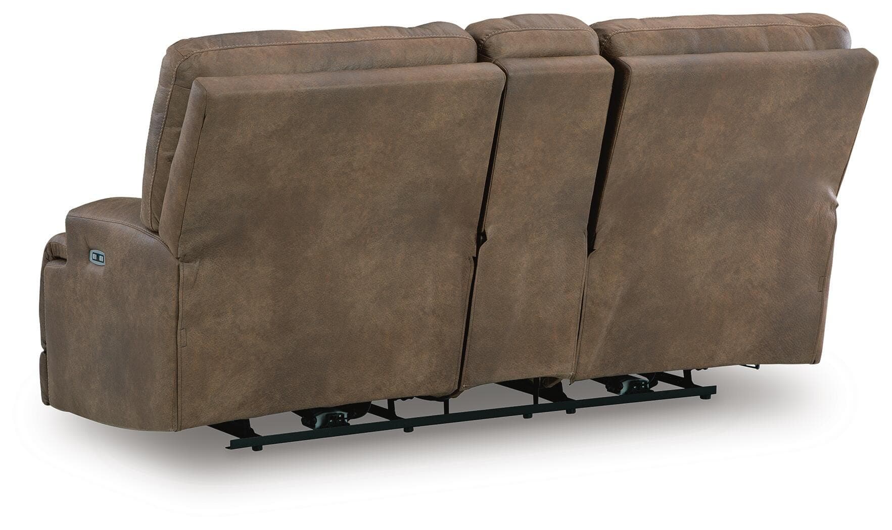 Time-Piece Power Reclining Loveseat with Console — Brown/Beige — view 5