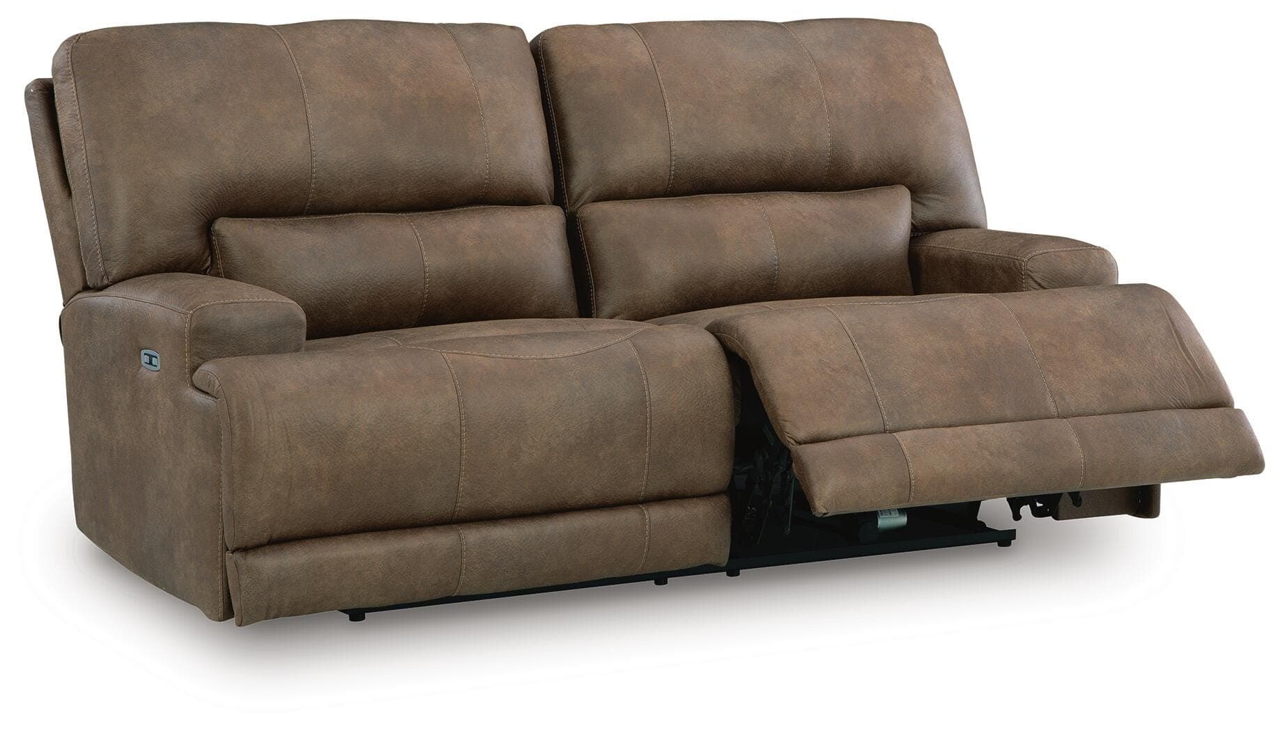 Time-Piece Power Reclining Sofa — Brown/Beige — view 3