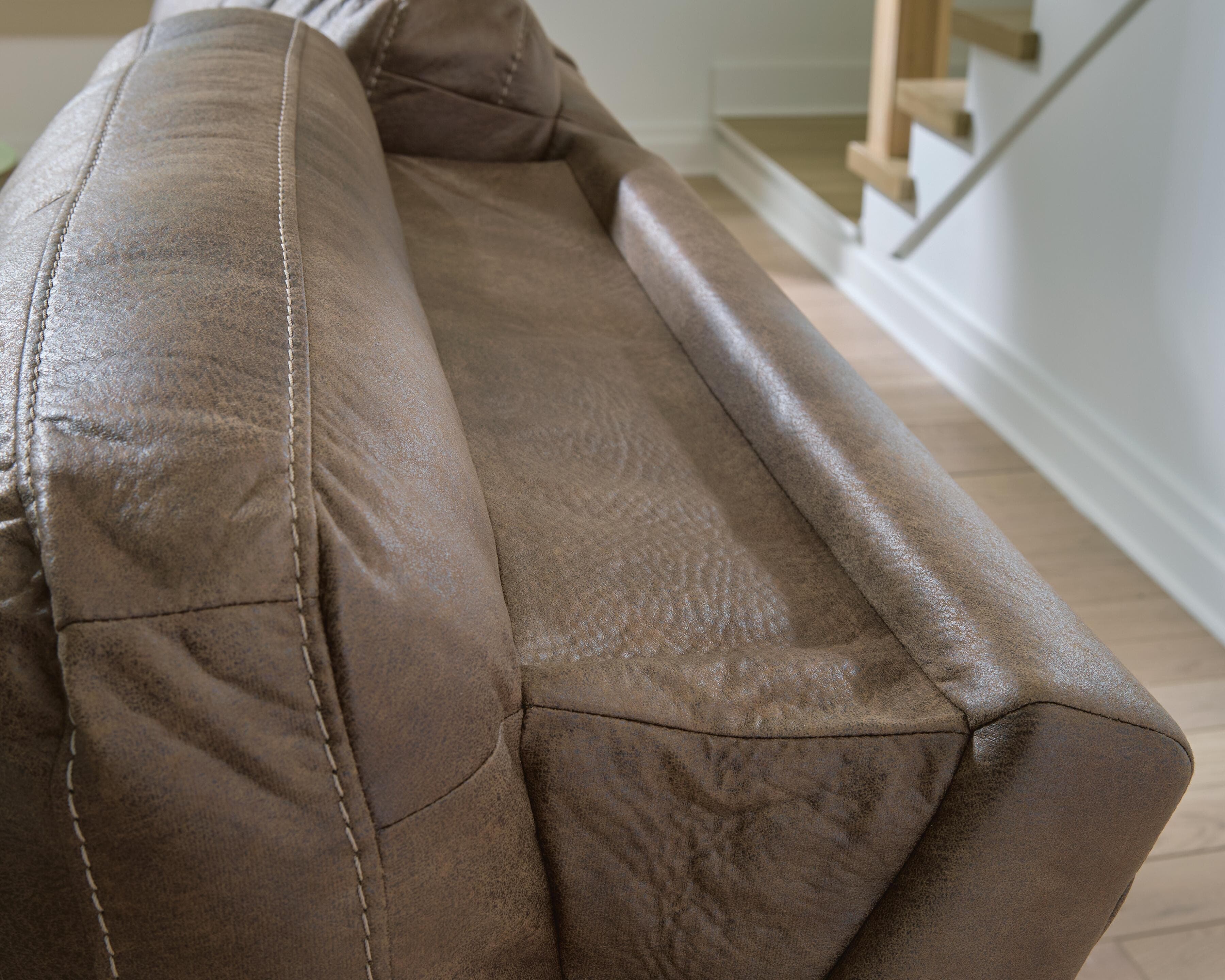 Time-Piece Power Reclining Sofa — Brown/Beige — view 7