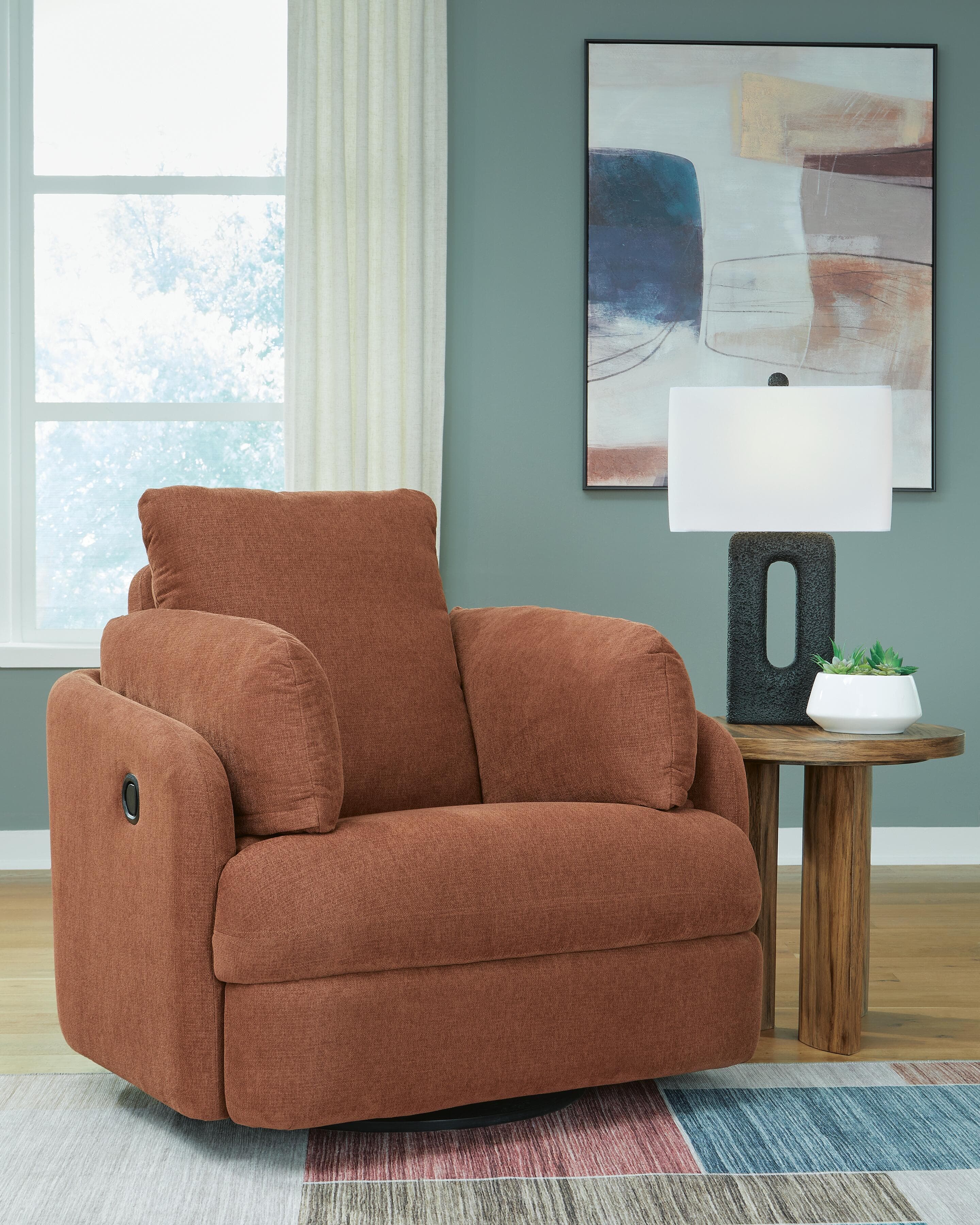 Modmax Swivel Glider Recliner — Orange — view 2