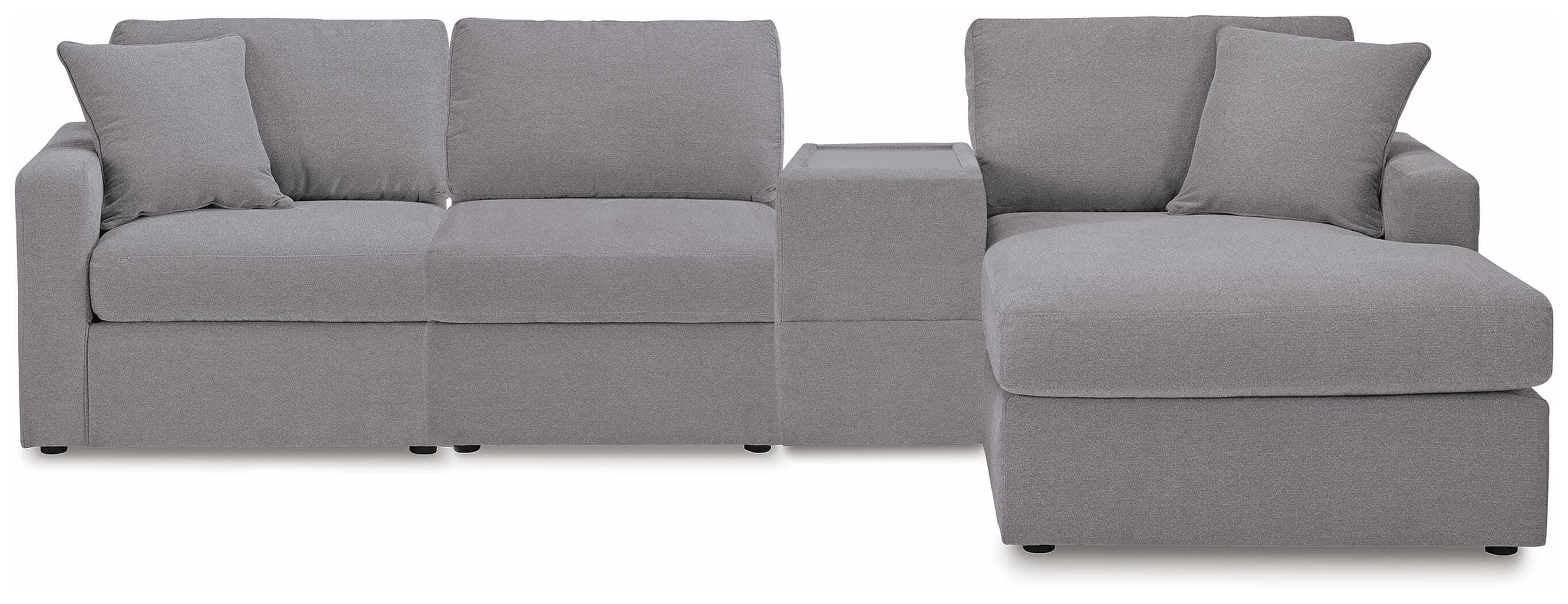 Modmax 4-Piece Sectional with Chaise — Black/Gray — view 2