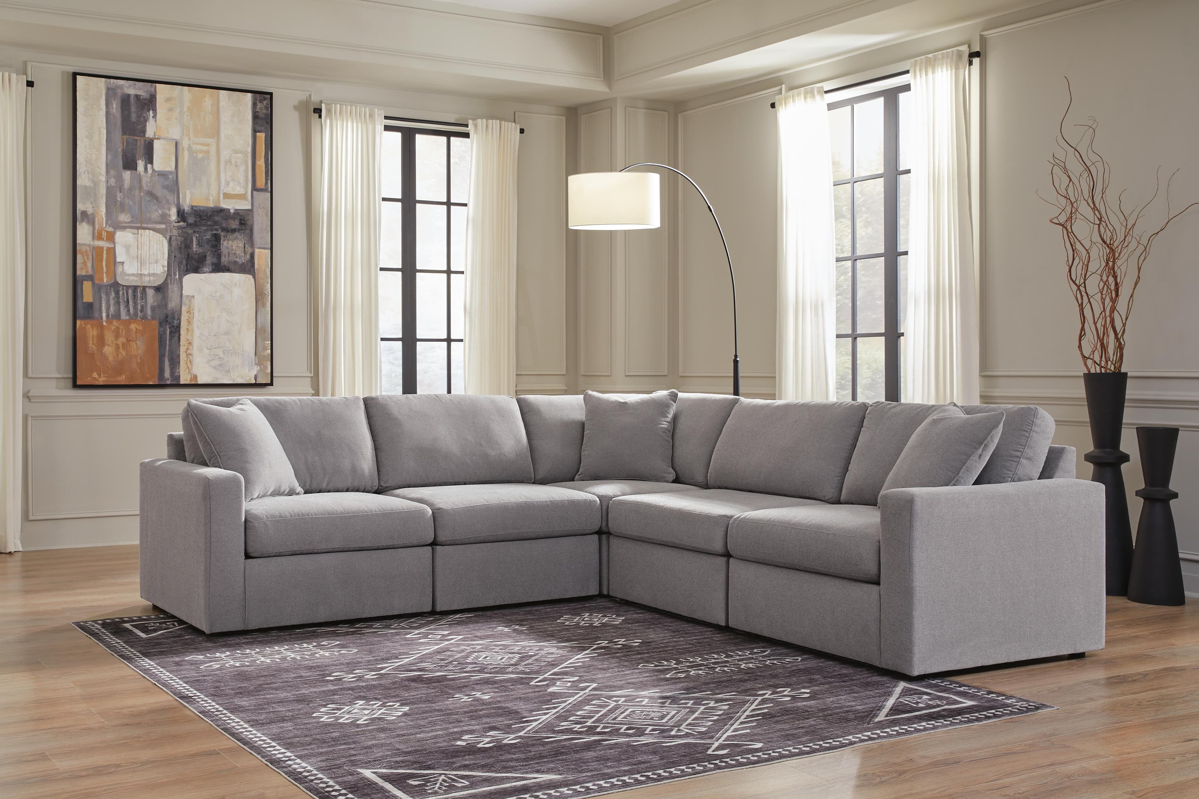 Modmax 5-Piece Sectional — Black/Gray — view 2