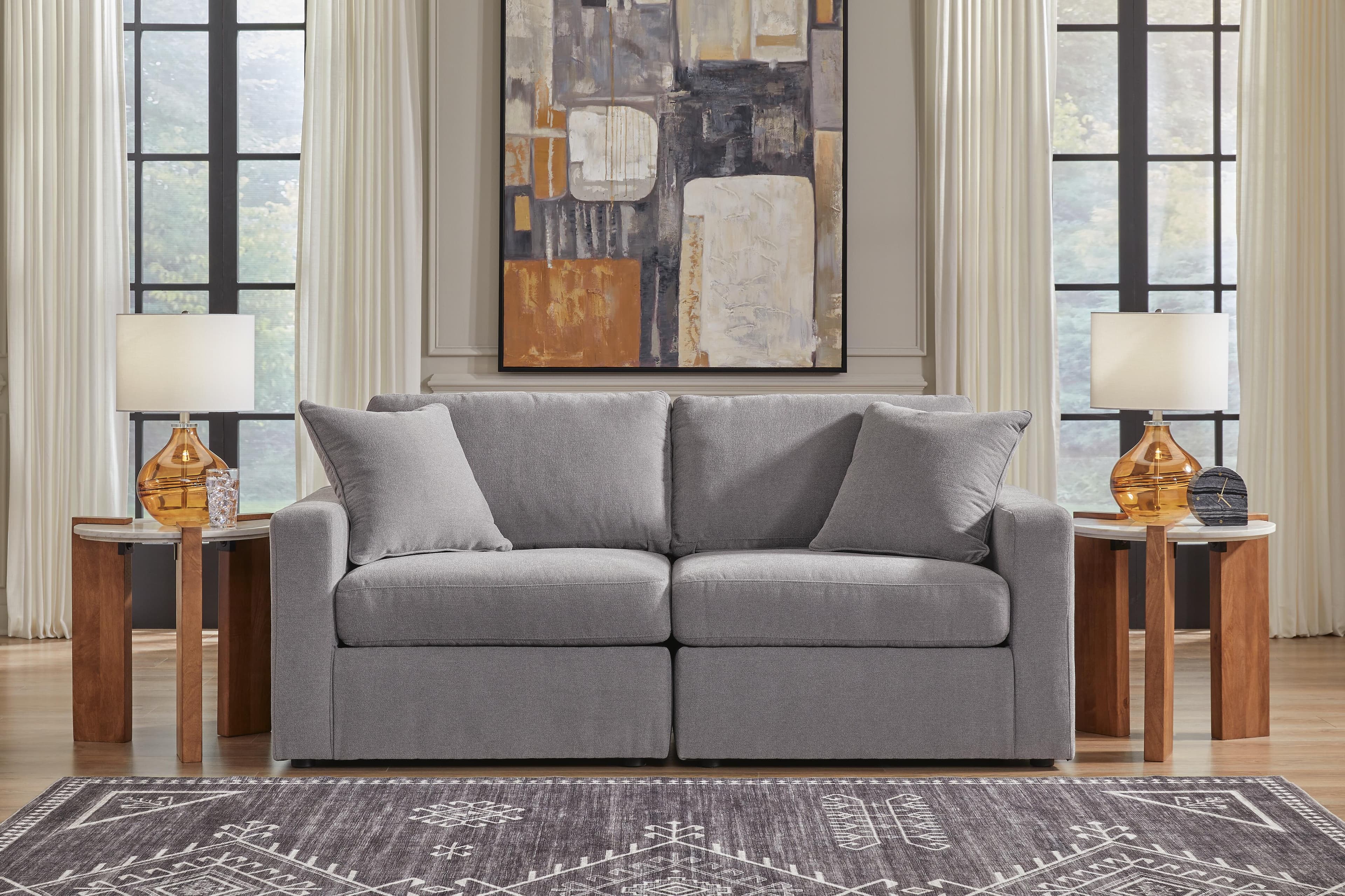 Modmax 2-Piece Sectional — Black/Gray — view 2