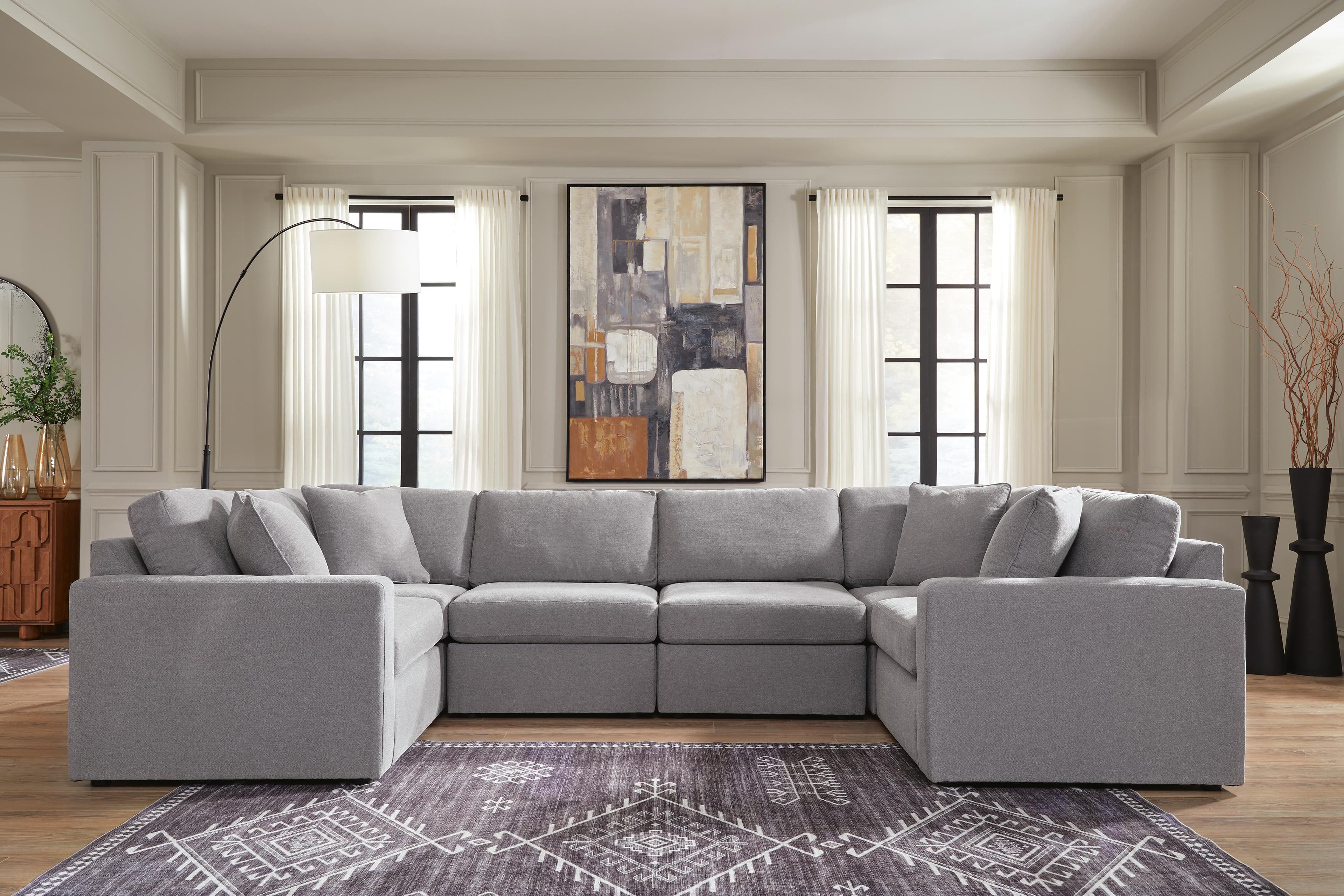 Modmax 6-Piece Sectional — Black/Gray — view 2