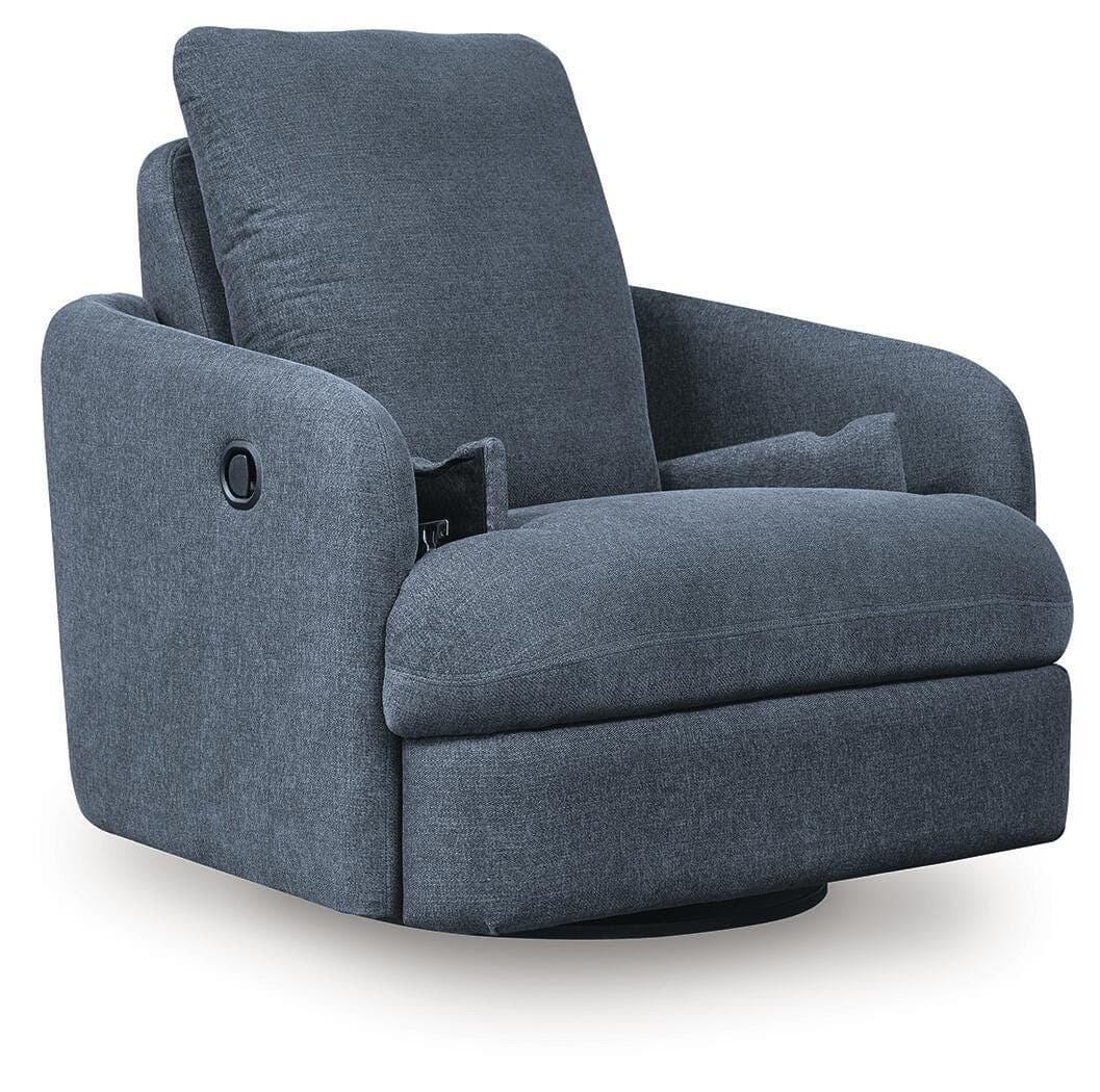 Modmax Swivel Glider Recliner — Blue — view 4