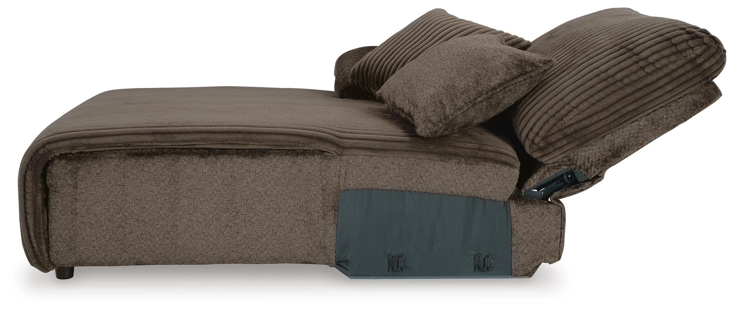 Top Tier 3-Piece Reclining Sofa Chaise Sectional — Chocolate — view 4