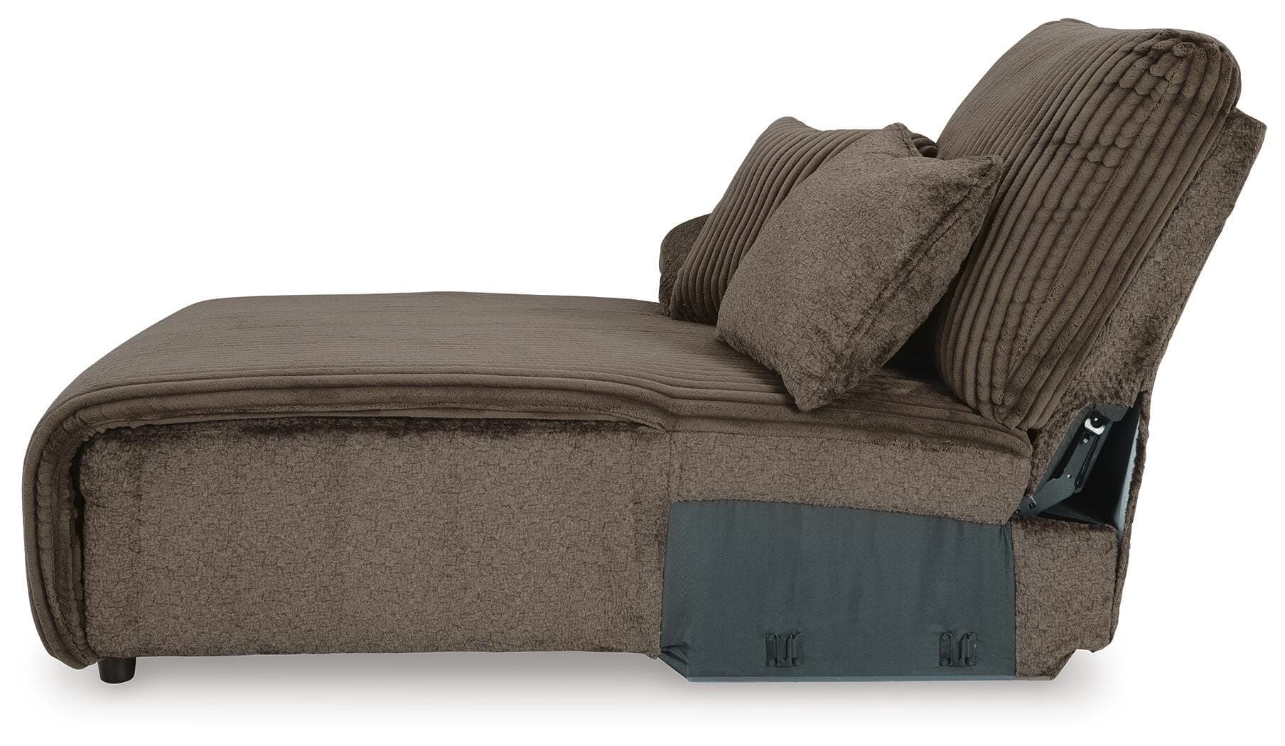 Top Tier 3-Piece Reclining Sofa Chaise Sectional — Chocolate — view 5