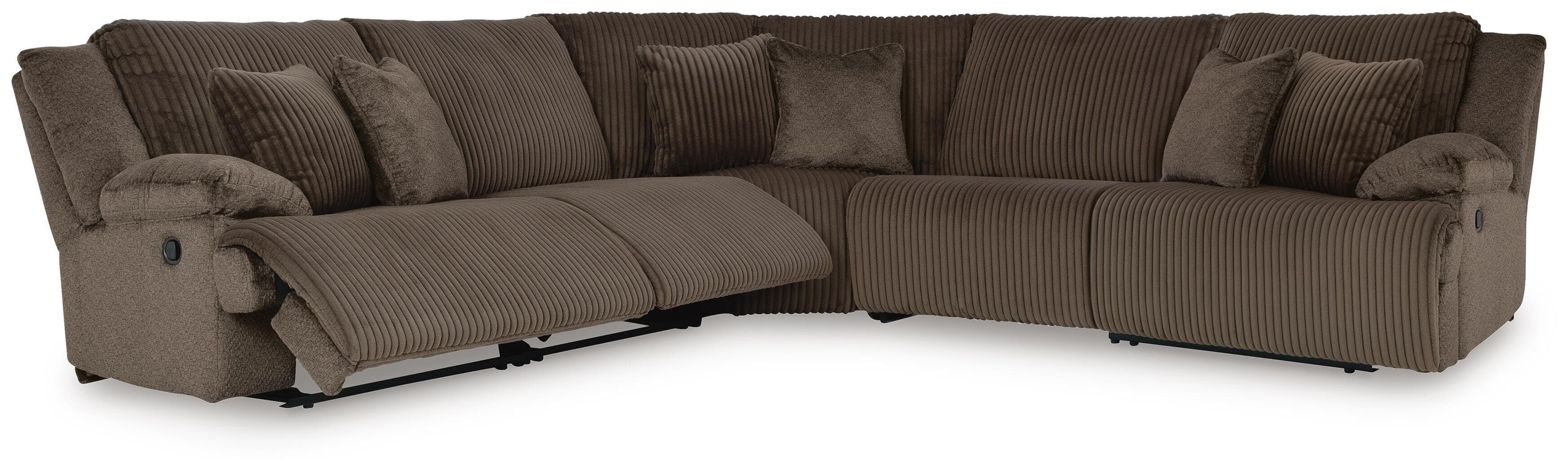Top Tier 5-Piece Reclining Sectional — Brown/Beige — view 3
