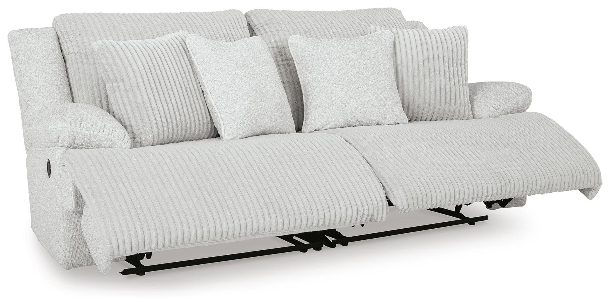 Top Tier 2-Piece Reclining Sectional Loveseat — Black/Gray — view 4