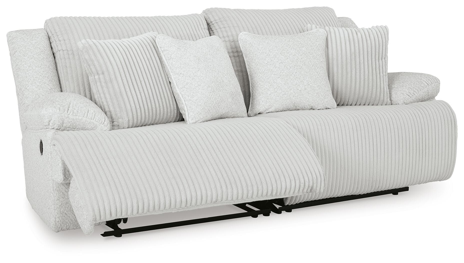 Top Tier 2-Piece Reclining Sectional Loveseat — Black/Gray — view 3
