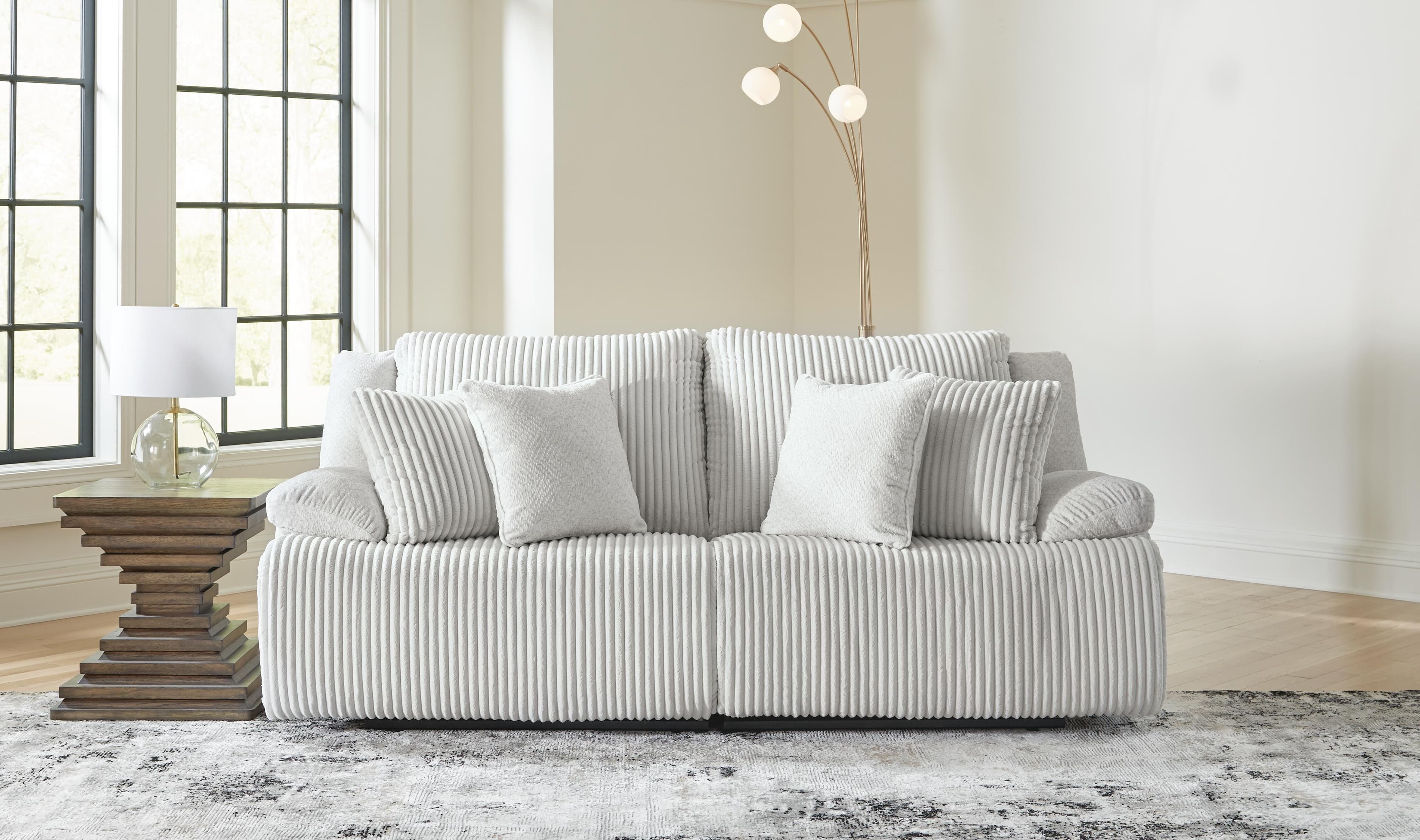 Top Tier 2-Piece Reclining Sectional Loveseat — Black/Gray — view 2