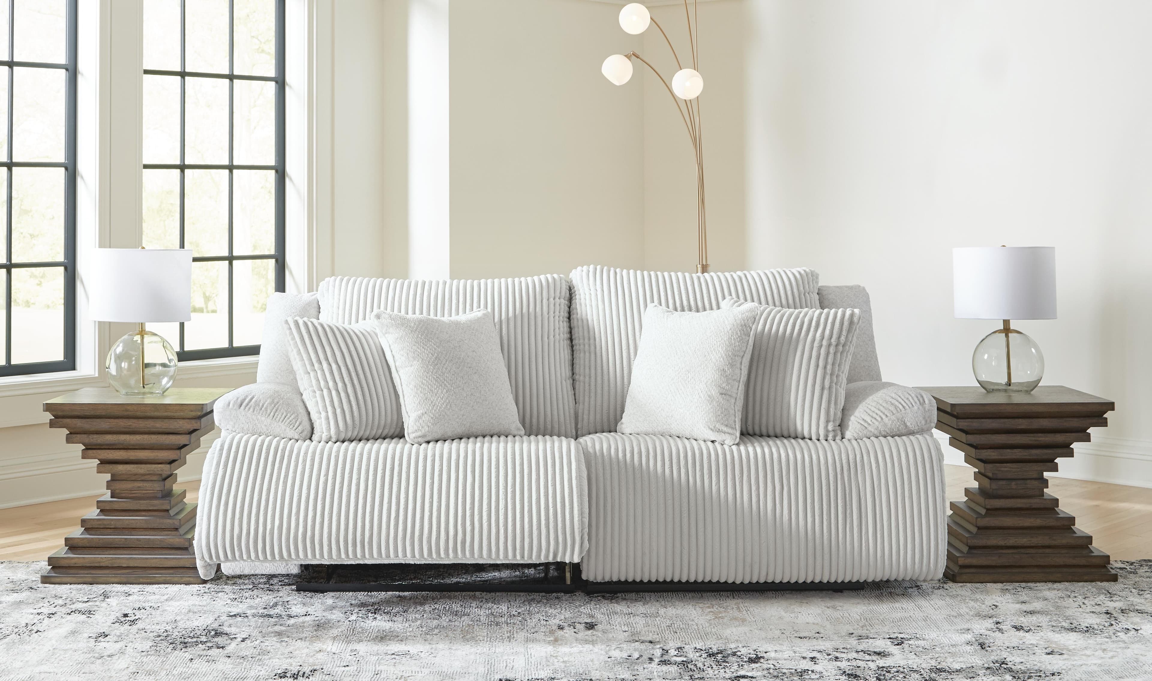 Top Tier 2-Piece Reclining Sectional Loveseat — Black/Gray — view 6