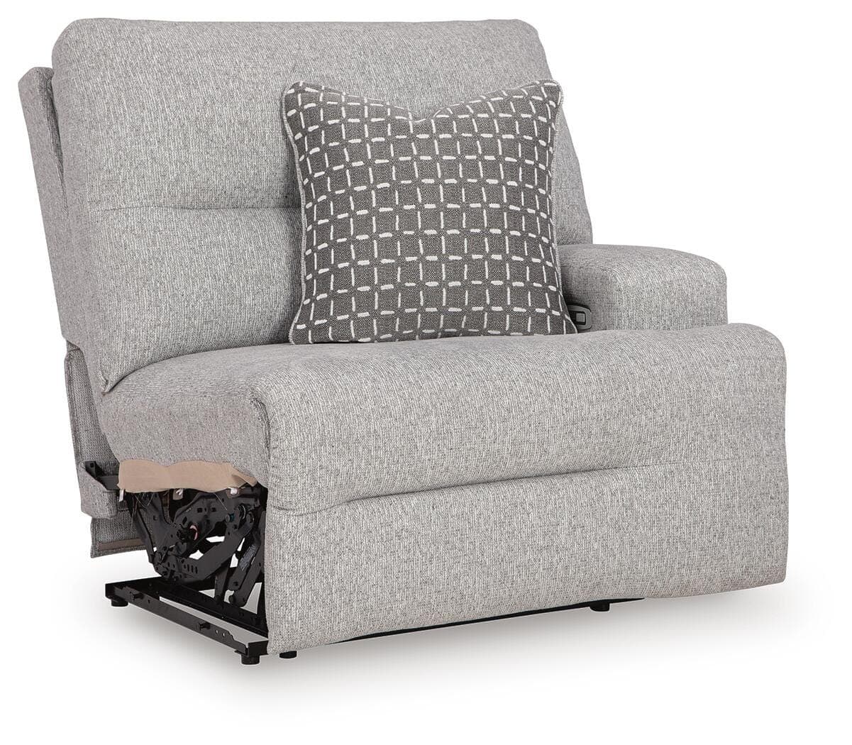 Acklen Place 7-Piece Power Sectional Reclining Sofa with Storage Console — Pewter — view 3