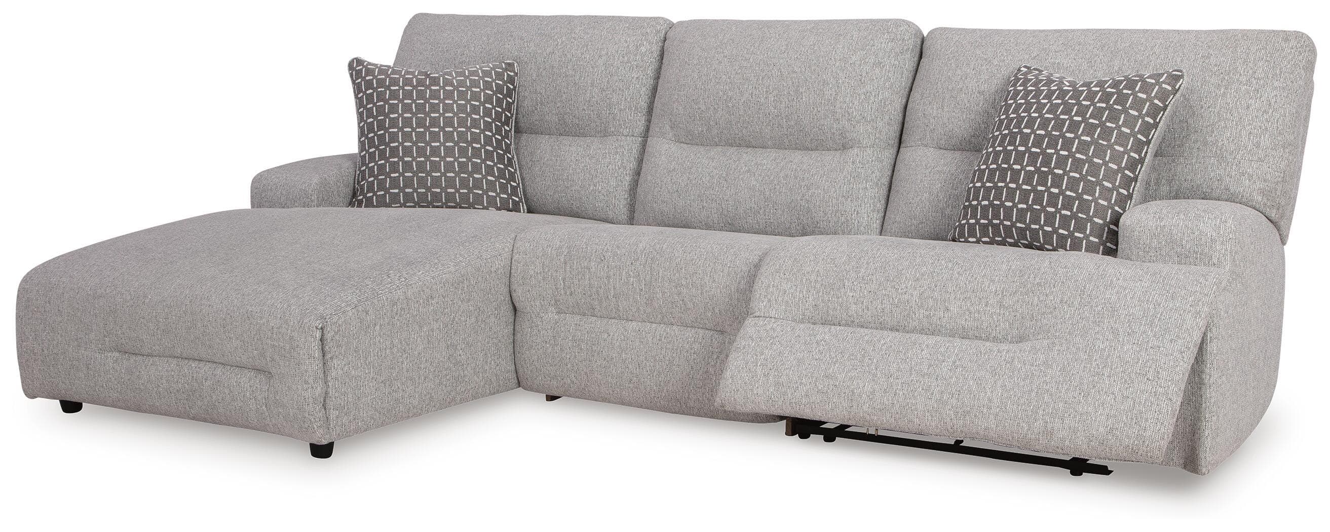 Acklen Place 3-Piece Power Reclining Sectional — Black/Gray — view 2