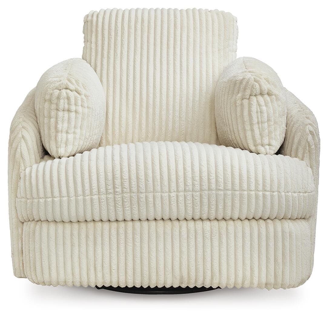 Tie-Breaker Swivel Glider Recliner — White — view 4