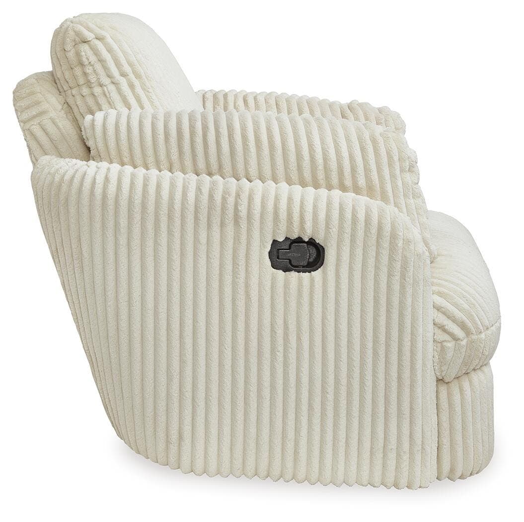 Tie-Breaker Swivel Glider Recliner — White — view 6