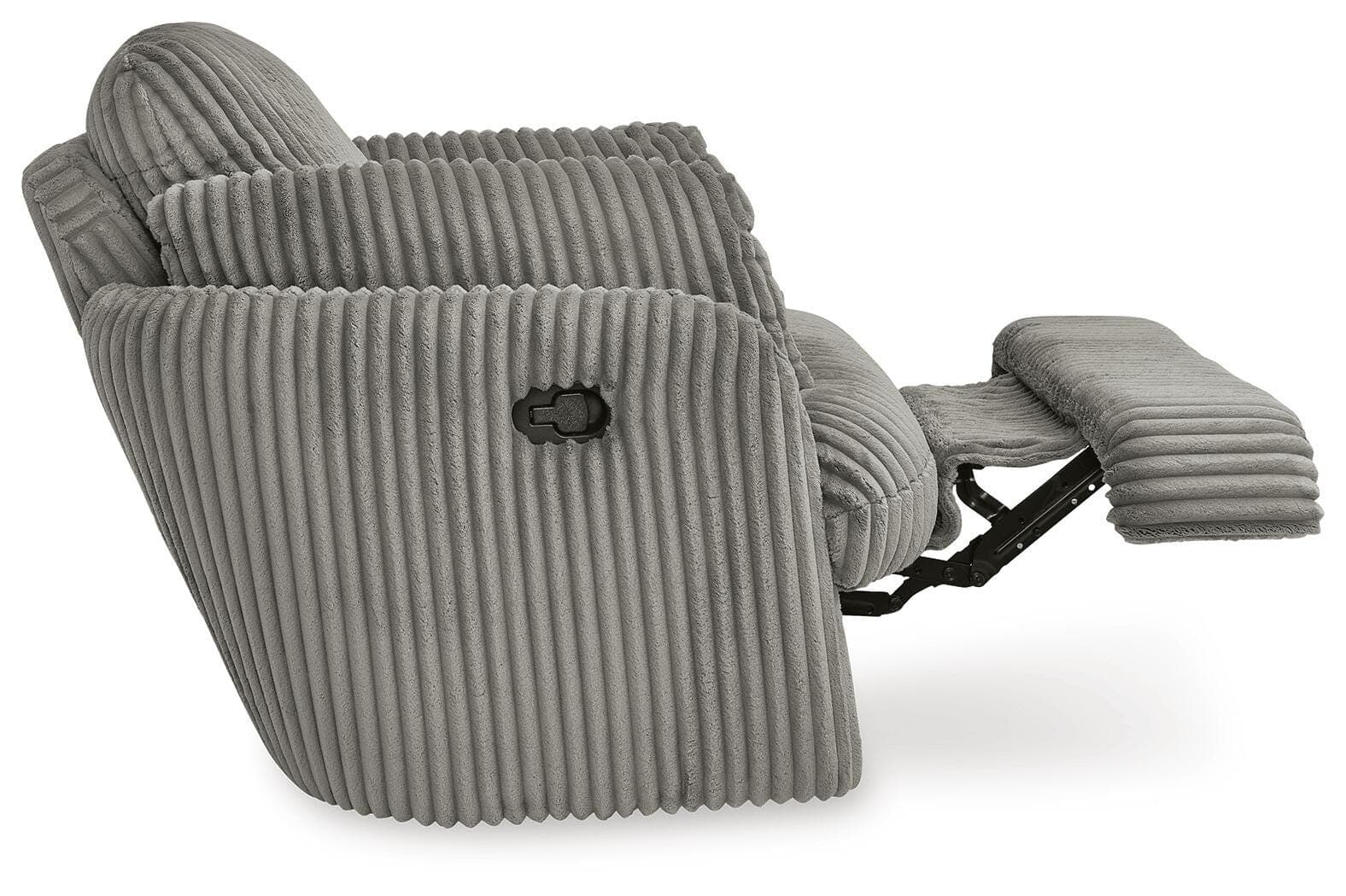 Tie-Breaker Swivel Glider Recliner — Black/Gray — view 6