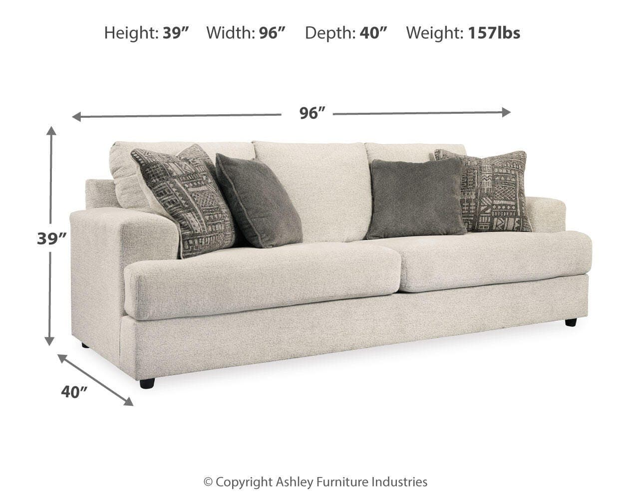 Soletren Sofa — White — view 7