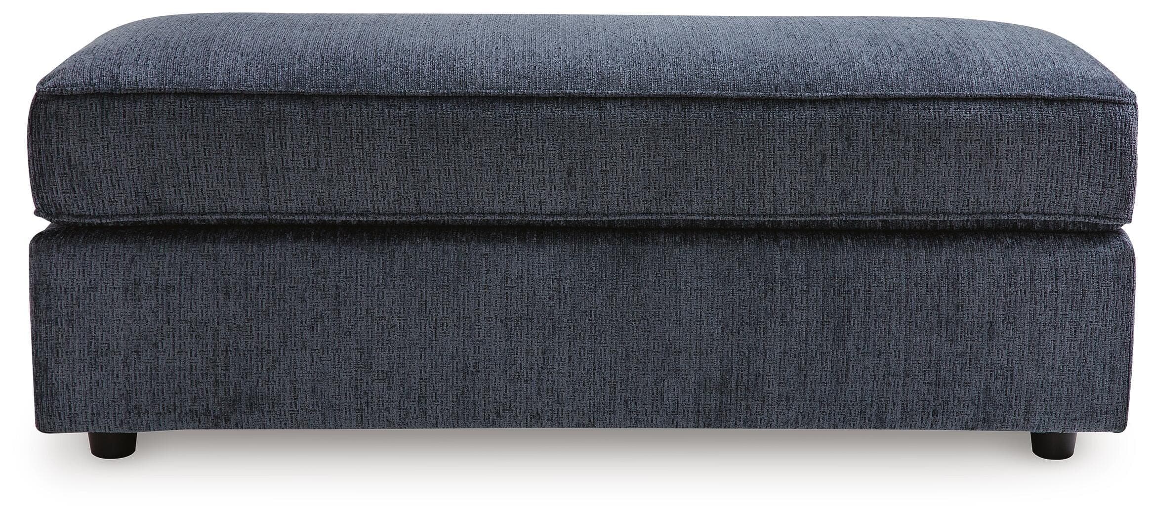 Albar Place Oversized Accent Ottoman — Blue — view 3