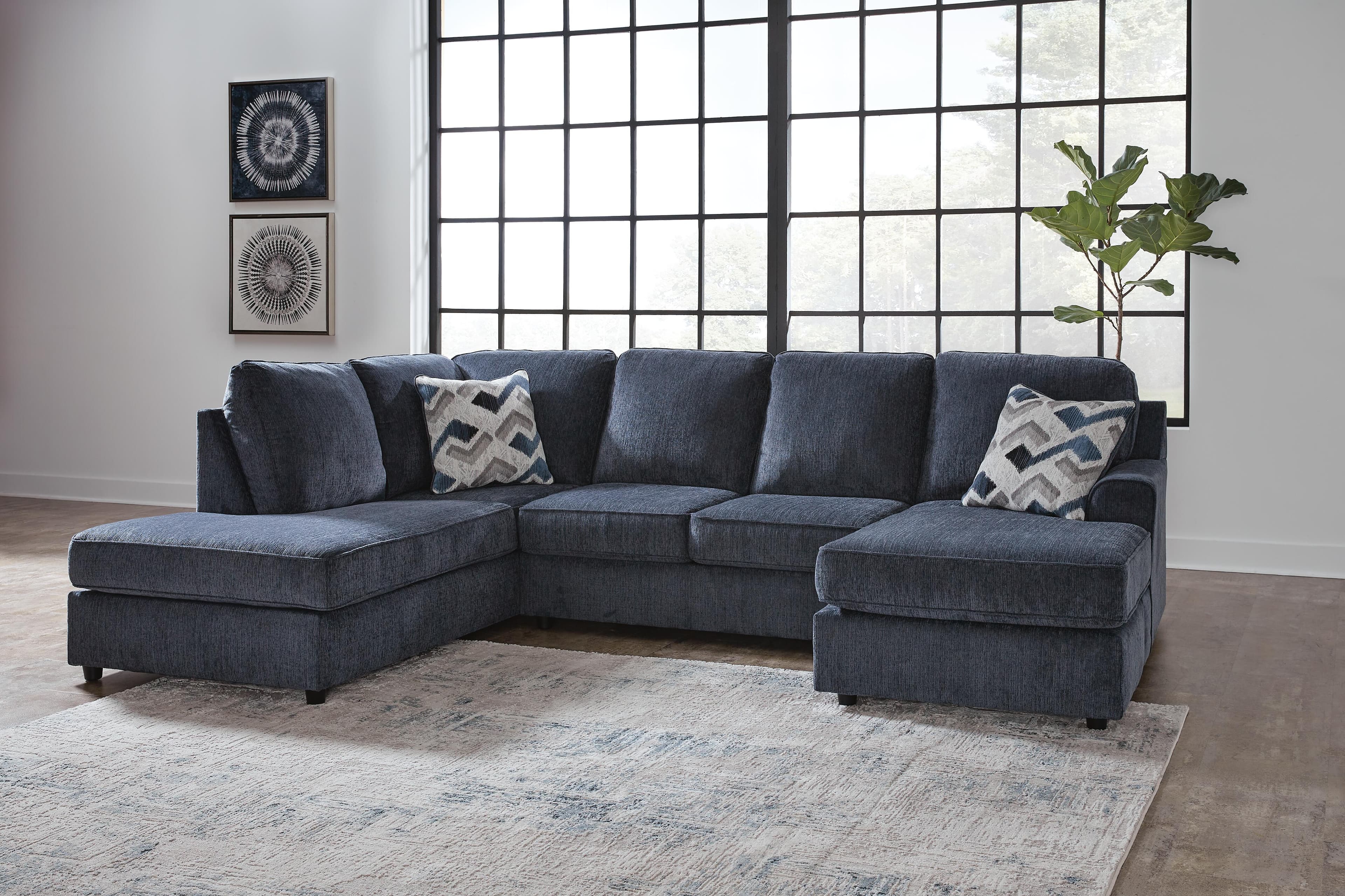 Albar Place 2-Piece Sectional — Blue — view 2