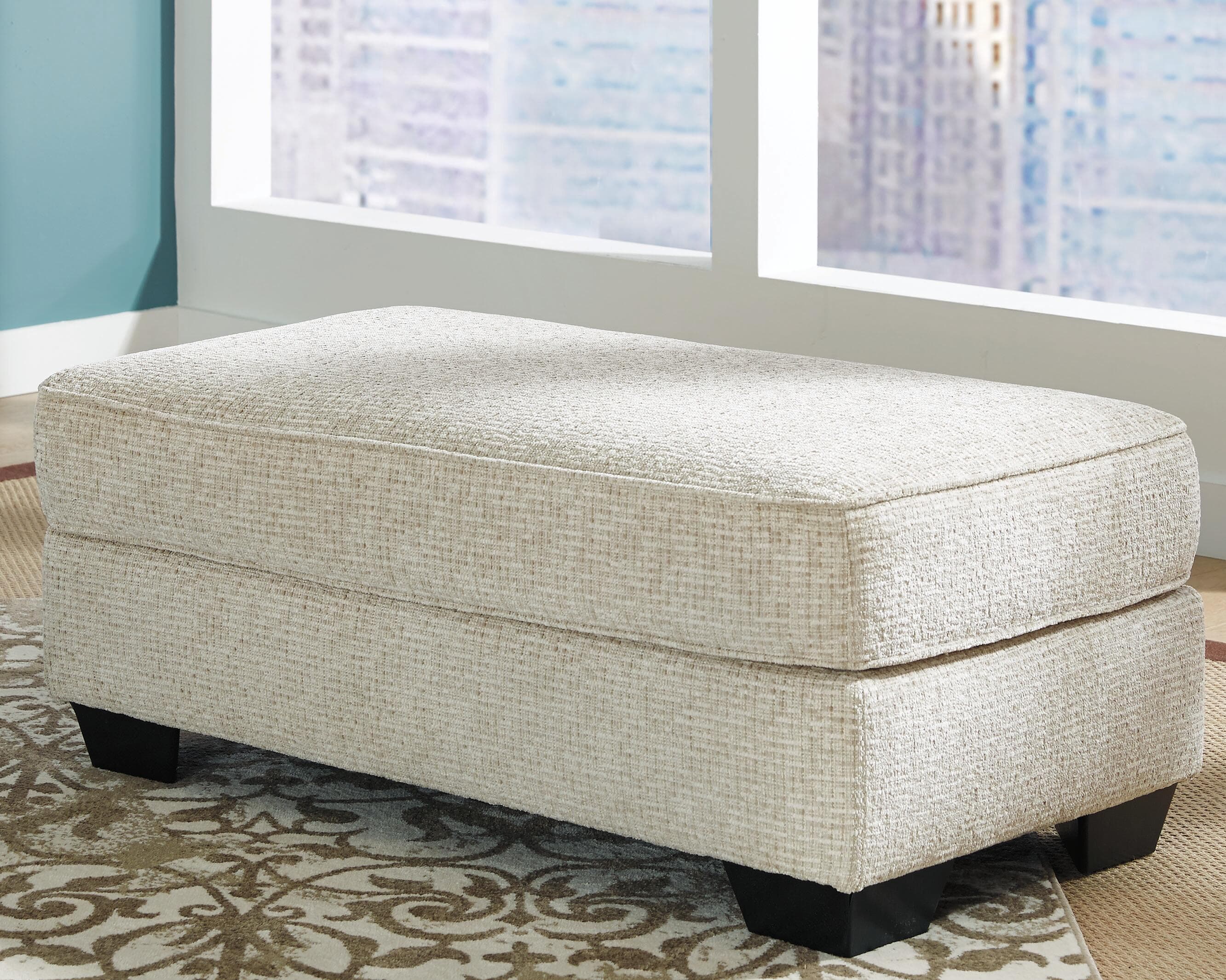 Monaghan Ottoman — White — view 2