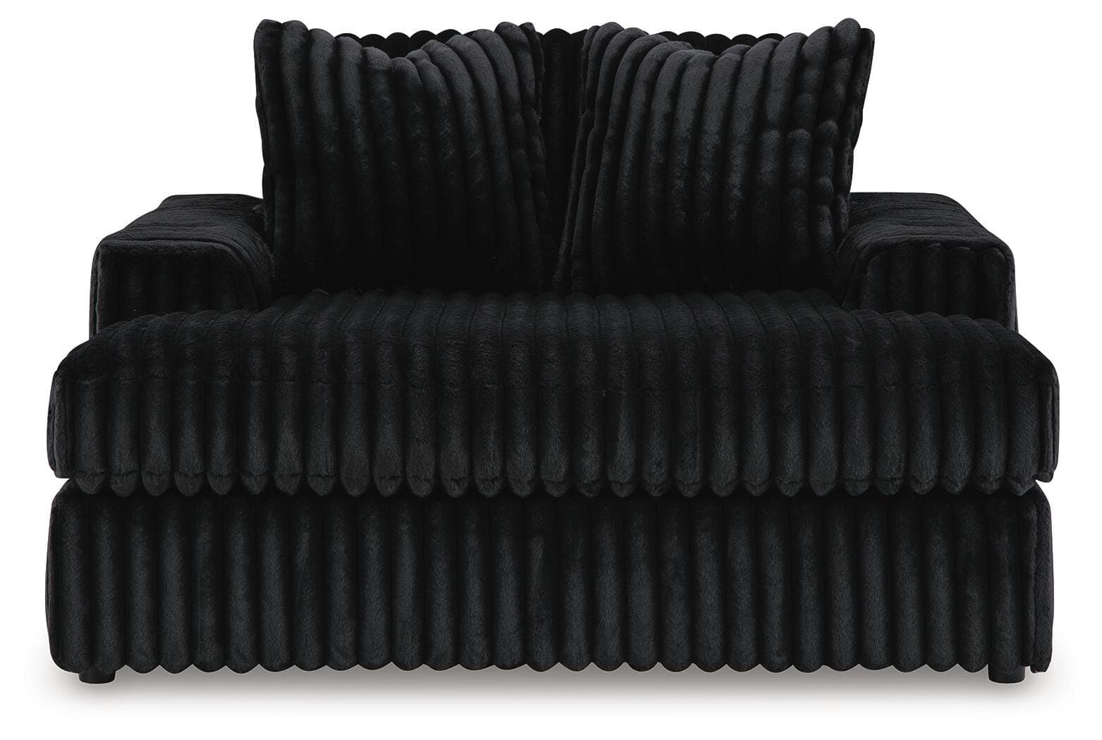 Midnight-Madness Oversized Chaise — Black/Gray — view 3