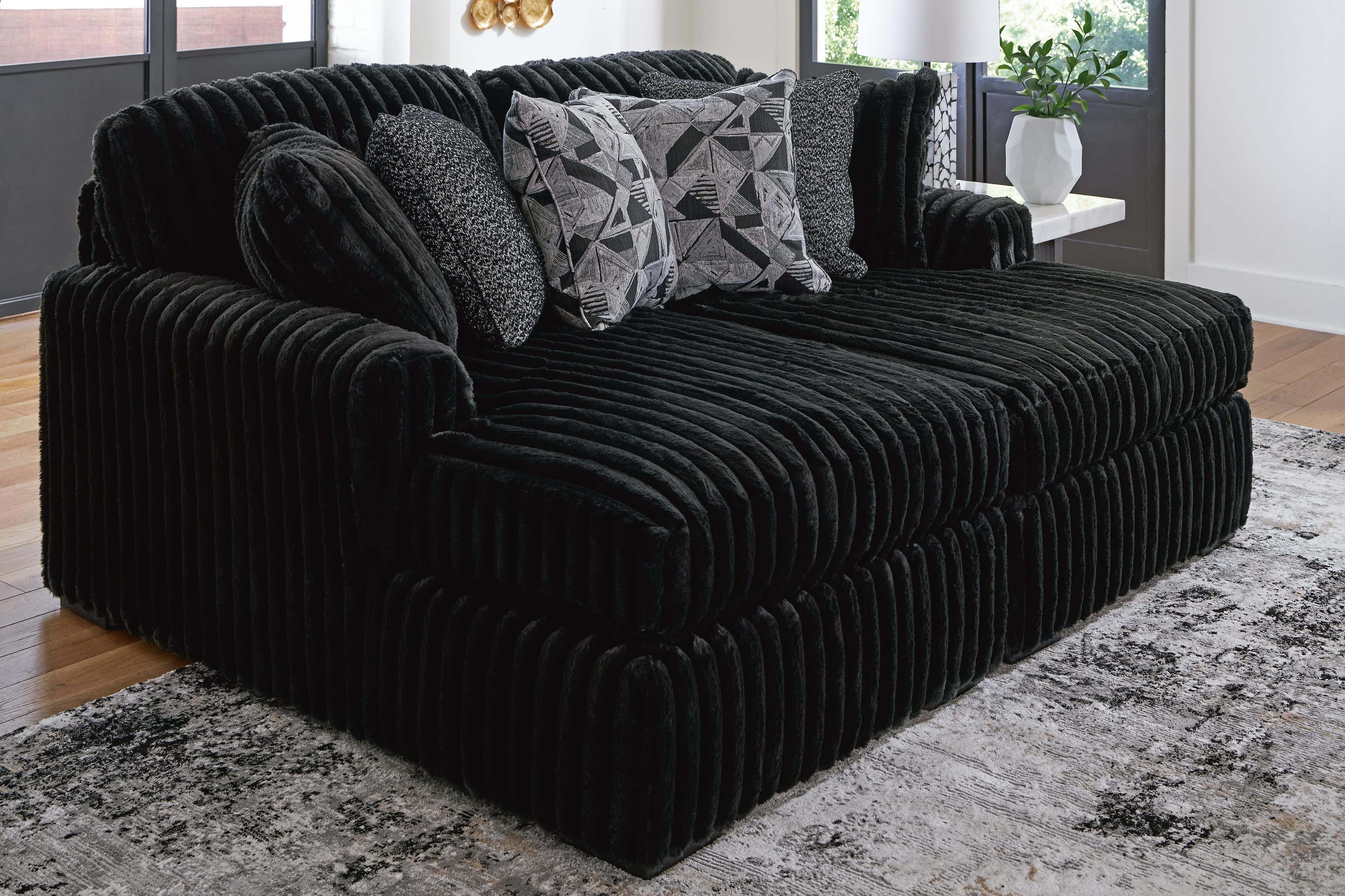 Midnight-Madness Super Chaise — Black/Gray — view 2