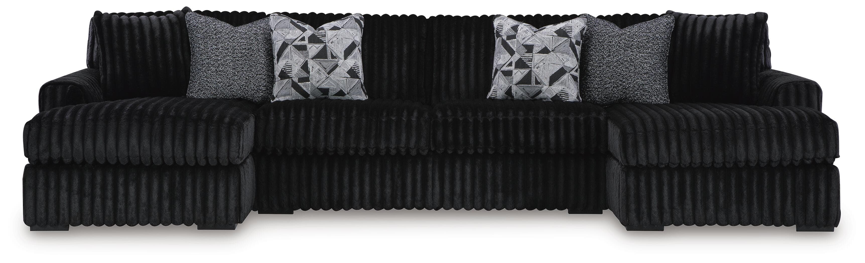 Midnight-Madness 3-Piece Sectional with Chaise
