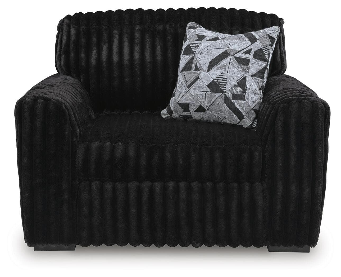 Midnight-Madness Oversized Chair — Black/Gray — view 3