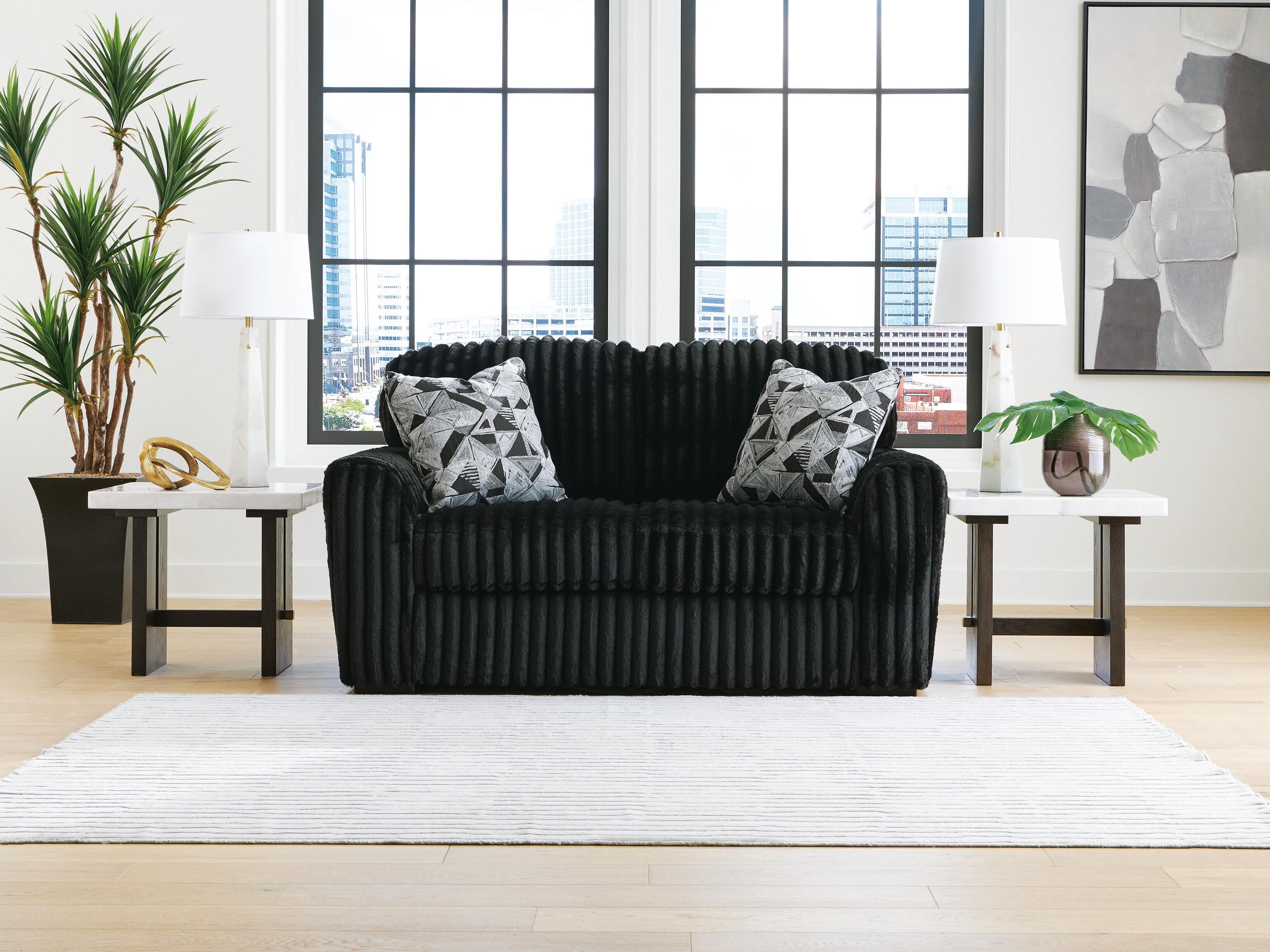 Midnight-Madness Loveseat — Black/Gray — view 2
