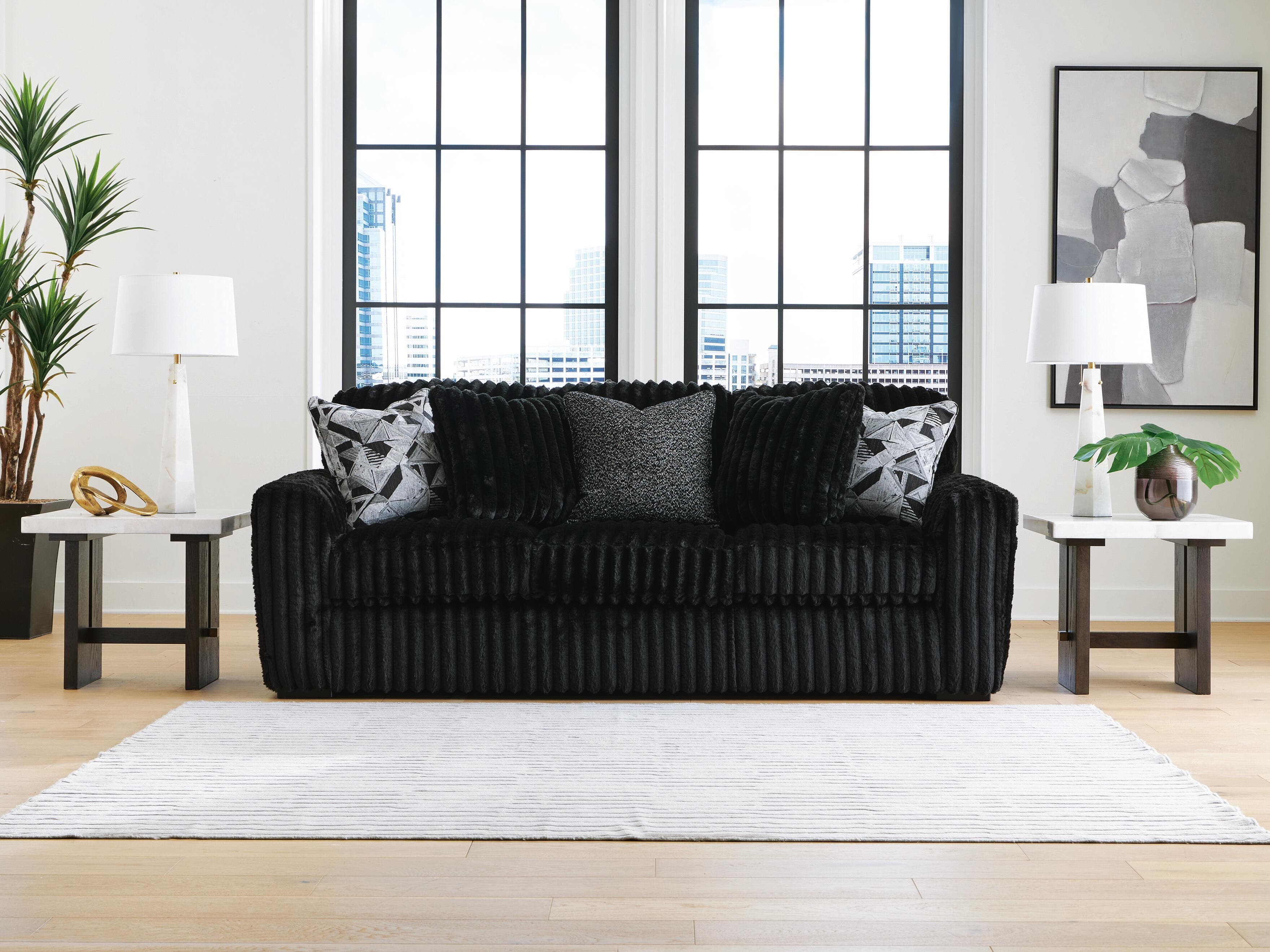 Midnight-Madness Sofa — Black/Gray — view 2