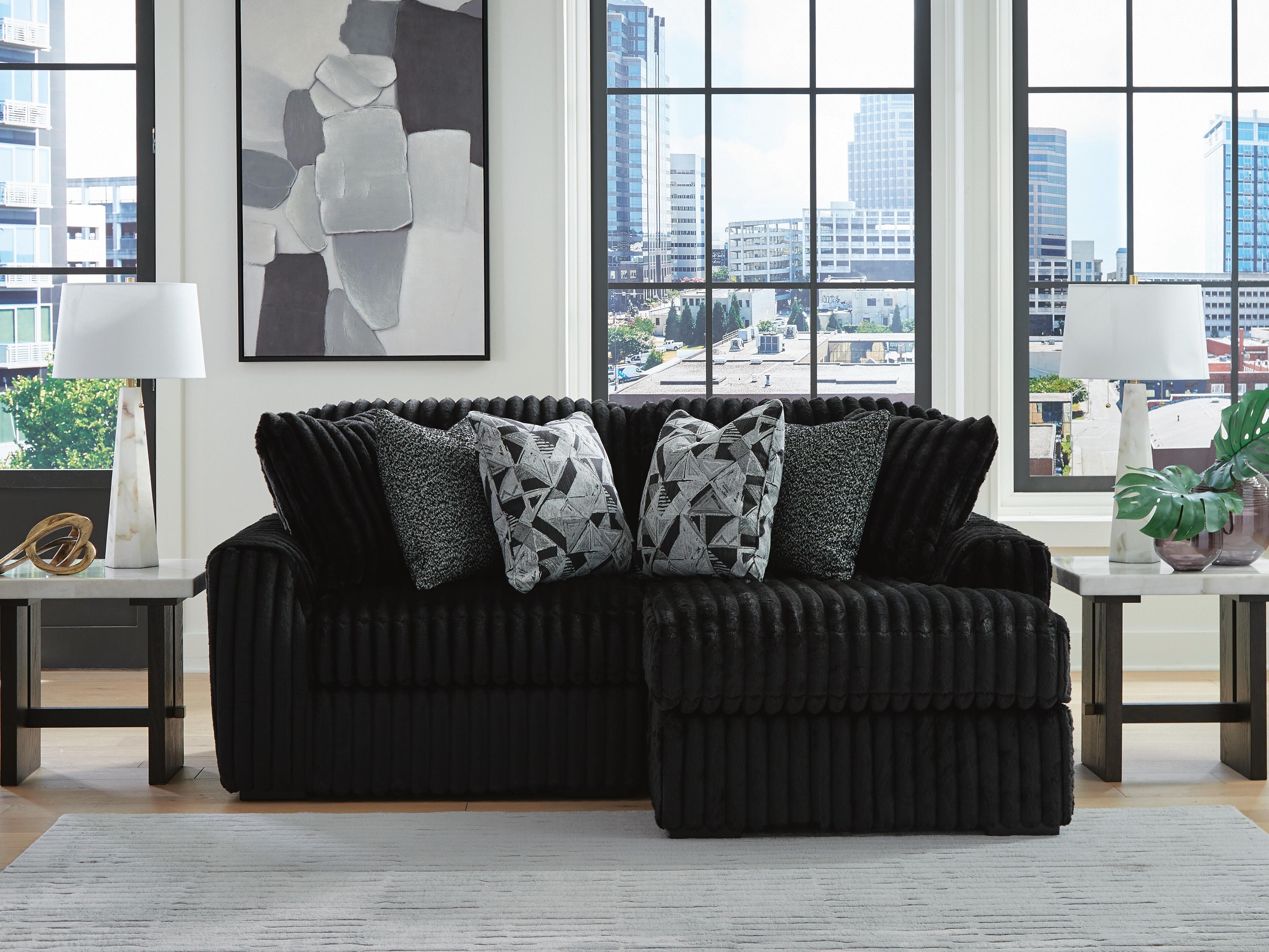 Midnight-Madness 2-Piece Sectional with Chaise — Onyx — view 2