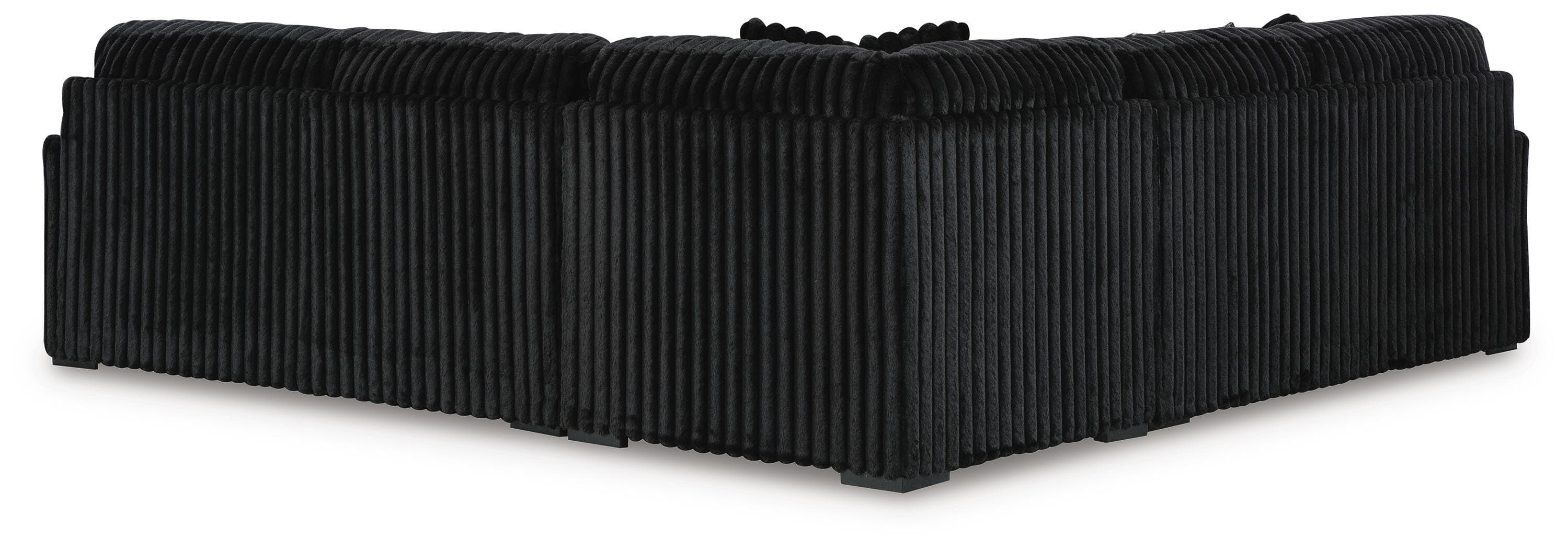 Midnight-Madness 3-Piece Sectional — Black/Gray — view 3