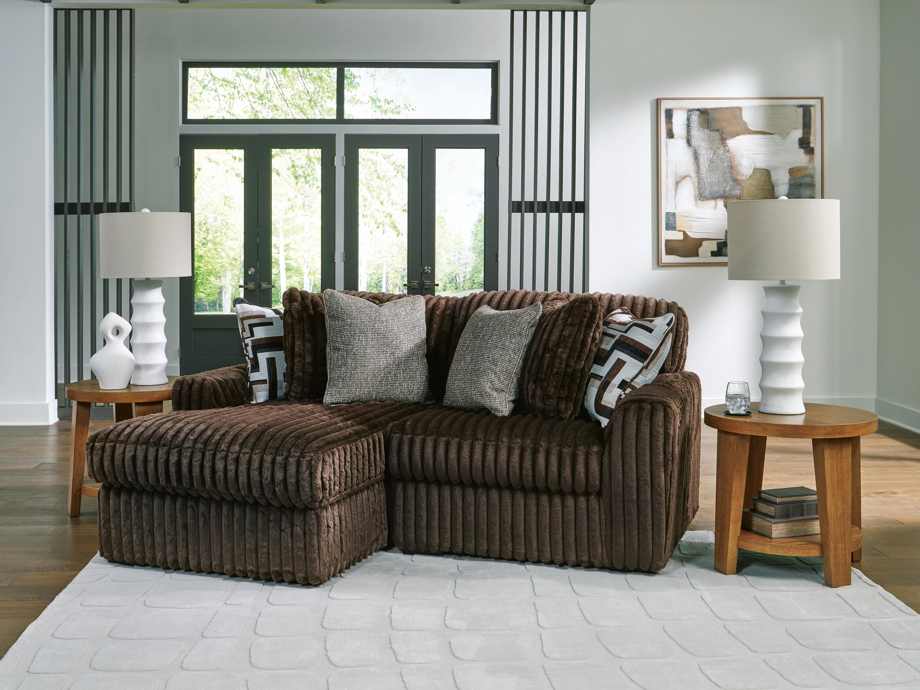 Midnight-Madness 2-Piece Sectional with Chaise — Chocolate — view 2