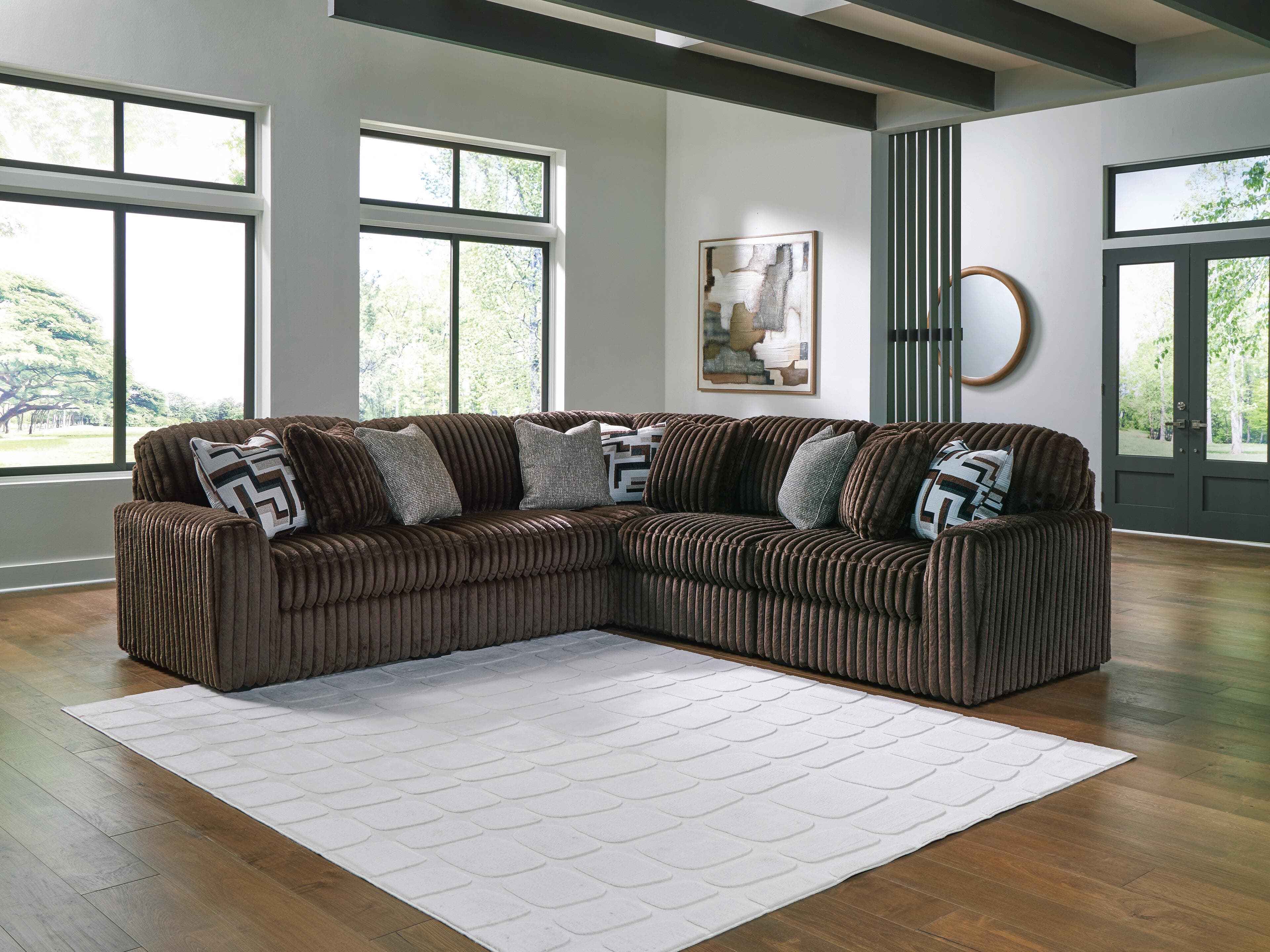 Midnight-Madness 5-Piece Sectional — Chocolate — view 2