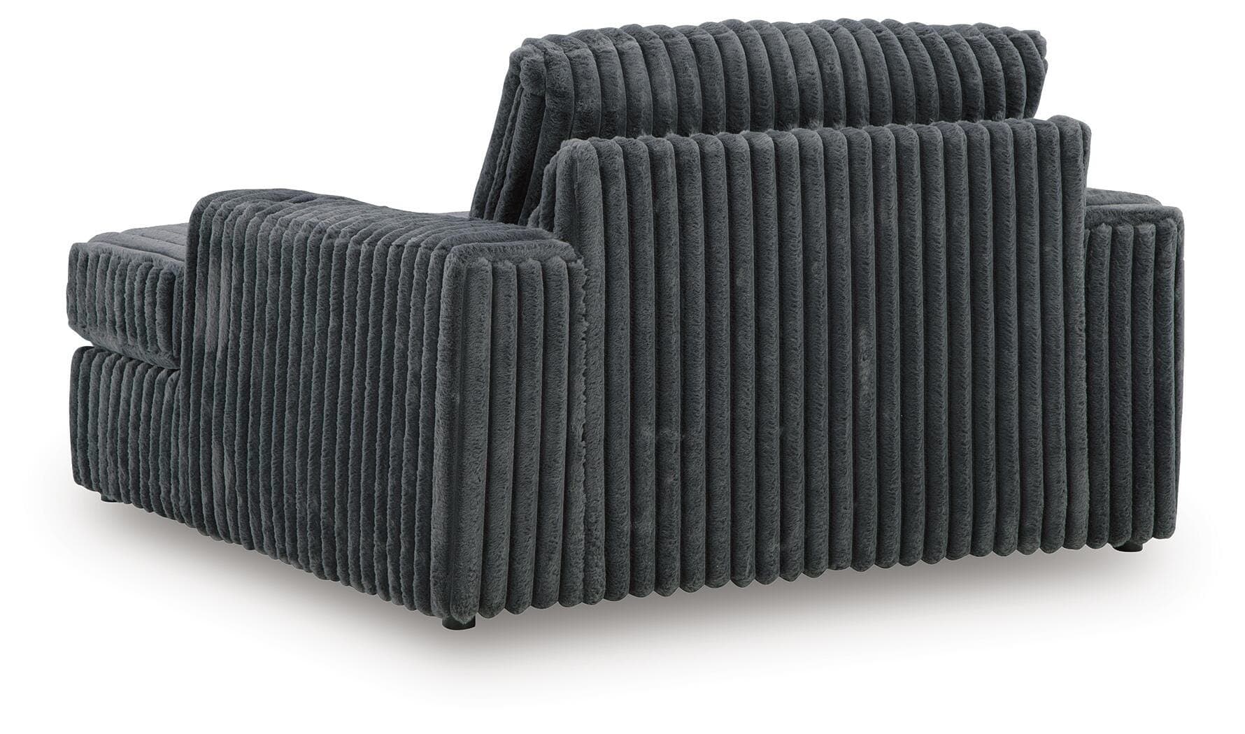 Midnight-Madness Oversized Chaise — Black/Gray — view 4